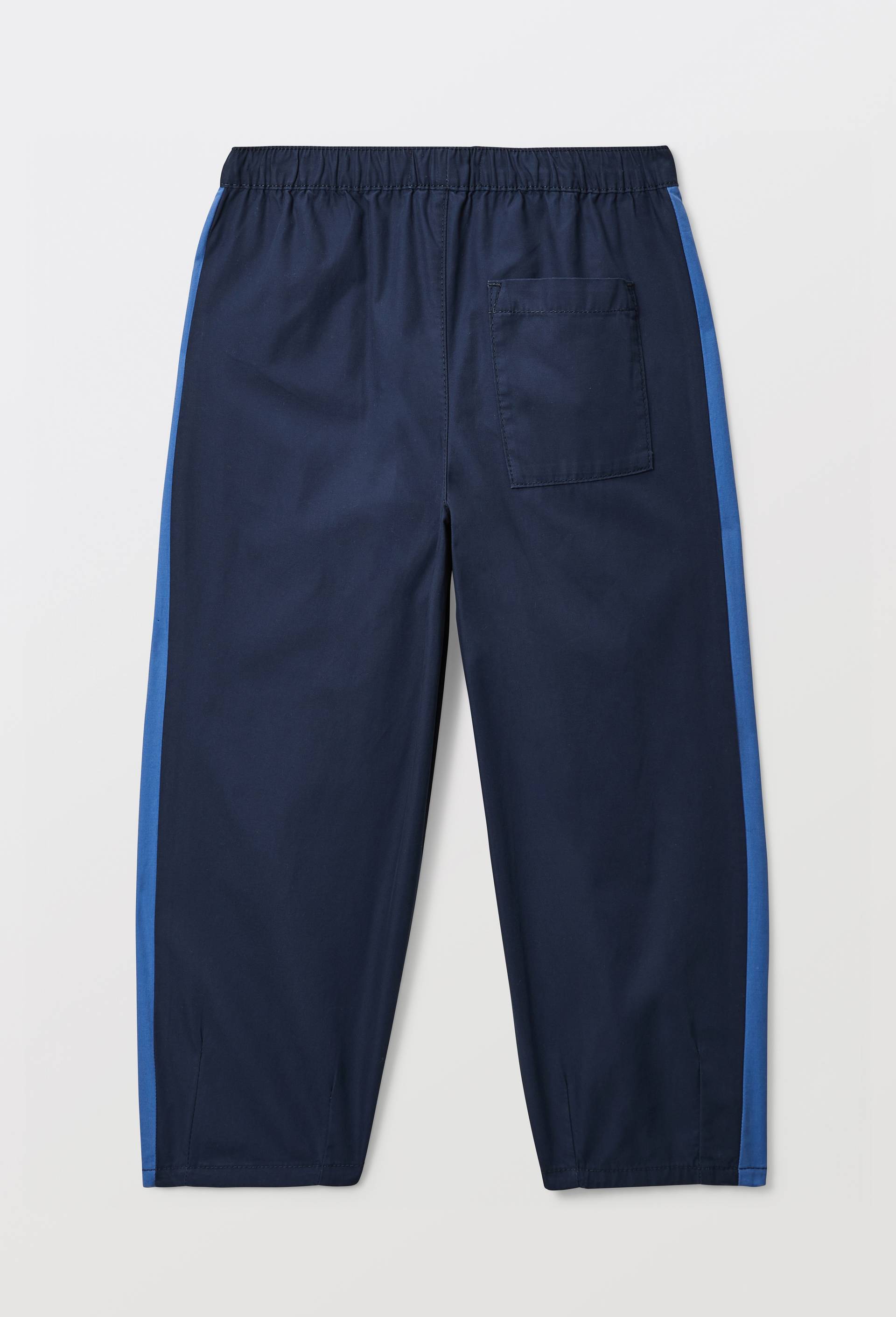 Pantalon large uni en coton, Bleu fonc&eacute;, large image number 2.0