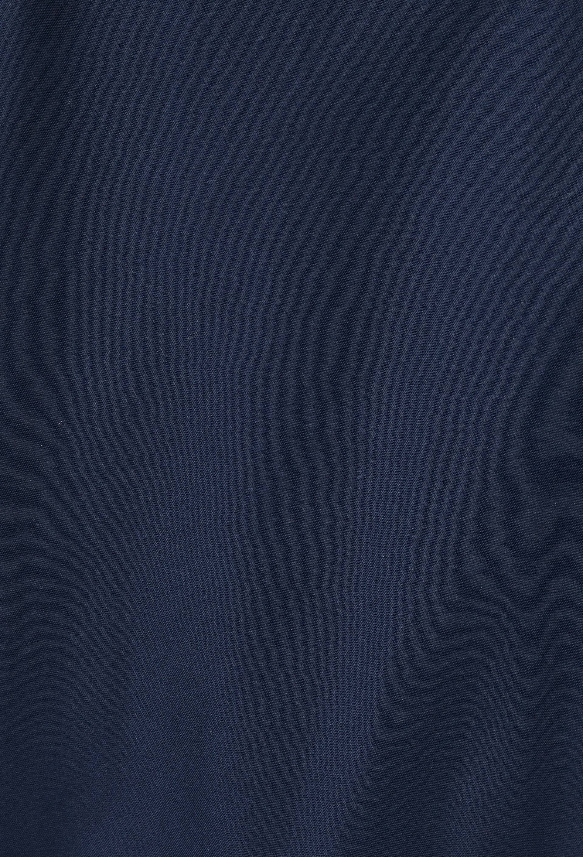 Pantalon large uni en coton, Bleu fonc&eacute;, large