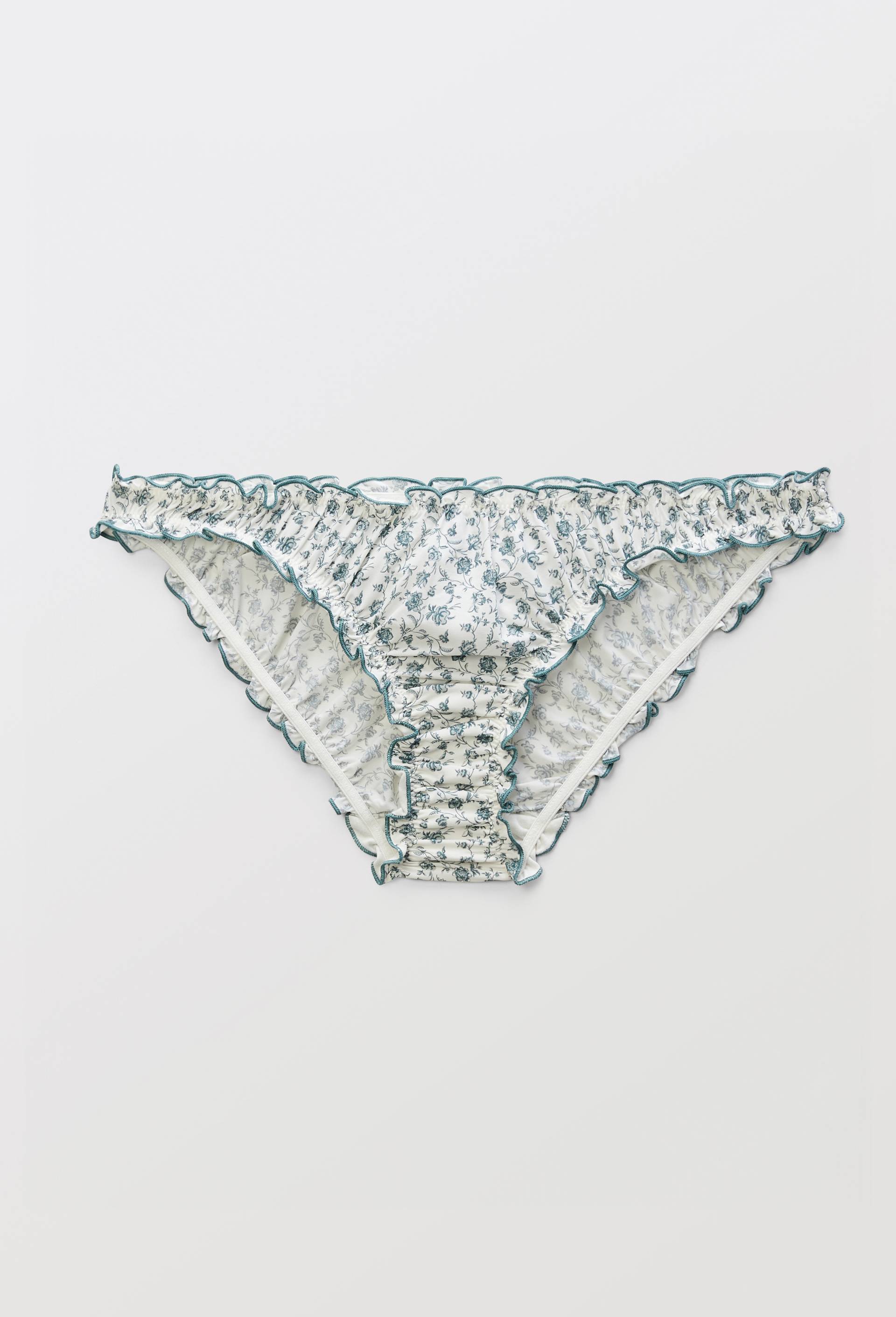 Culotte froufrou ZOE en microfibre imprim&eacute;e, Ecru, large image number 3.0