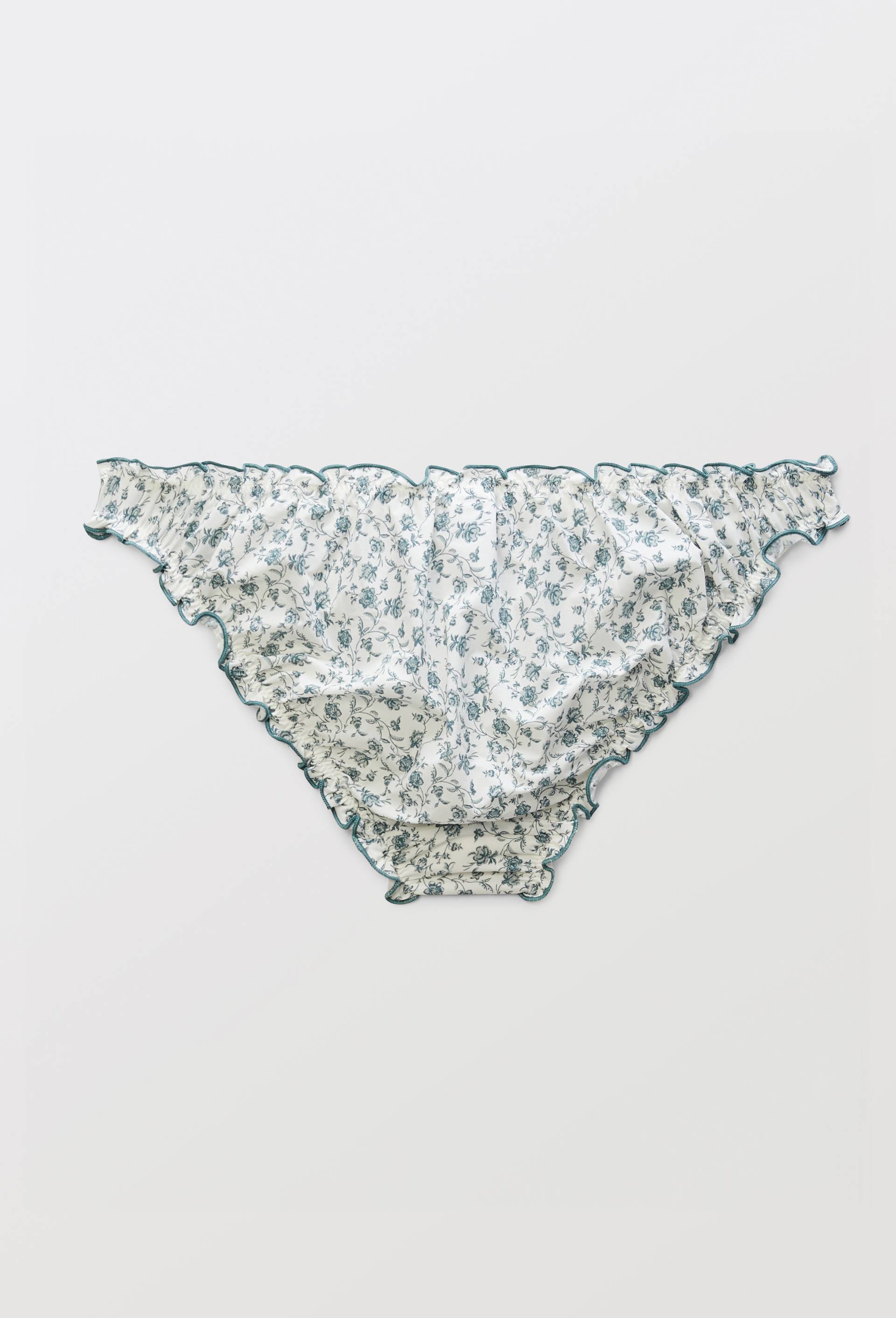 Culotte froufrou ZOE en microfibre imprim&eacute;e, Ecru, large image number 4.0