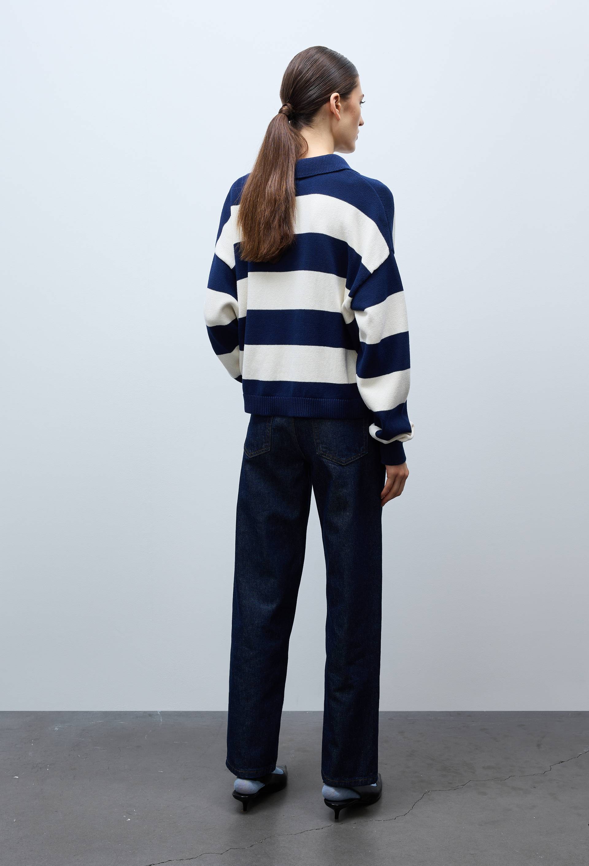 Jean boyfriend certifi&eacute; Oeko-Tex, Bleu fonc&eacute;, large image number 2
