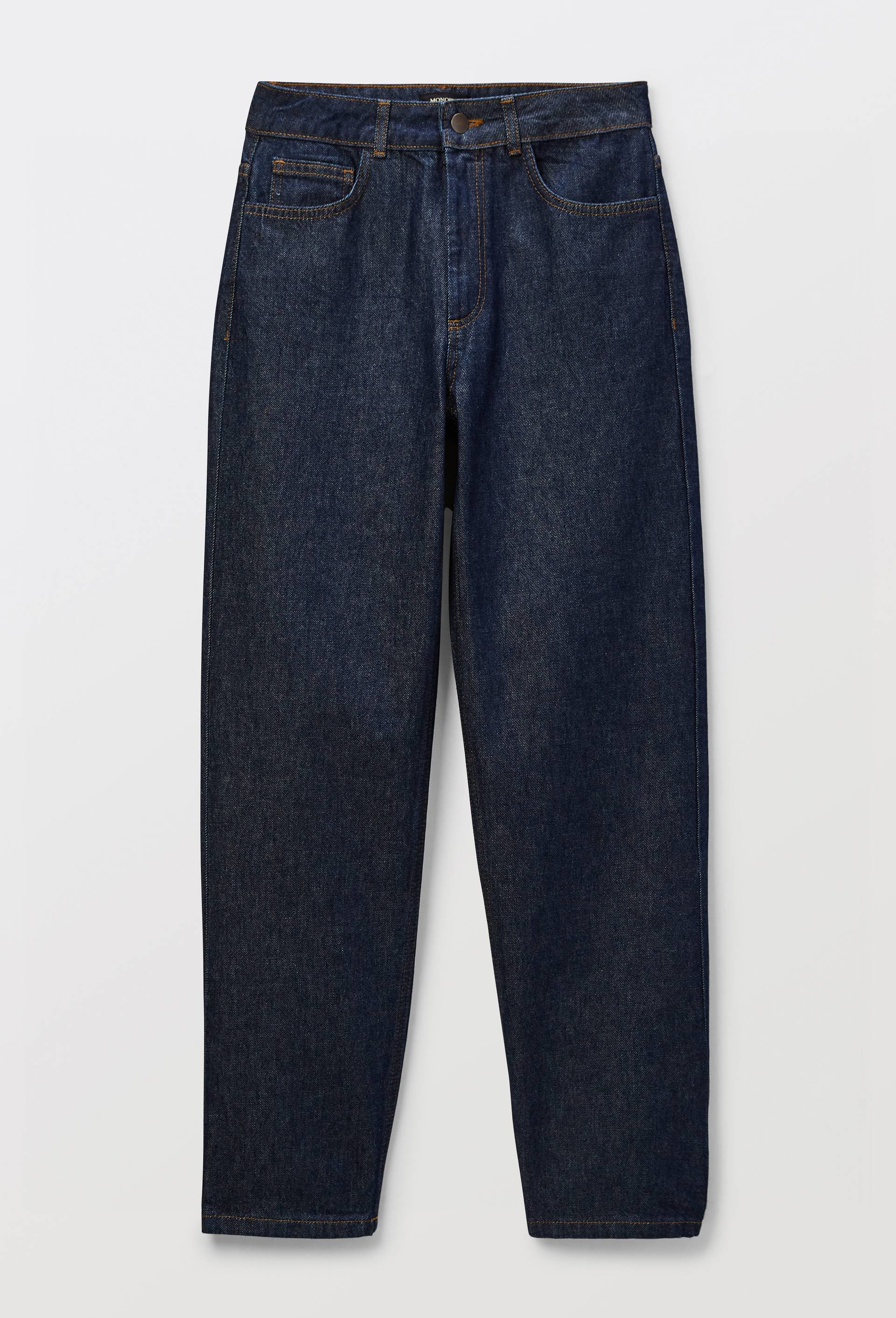 Jean boyfriend certifi&eacute; Oeko-Tex, Bleu fonc&eacute;, large image number 3