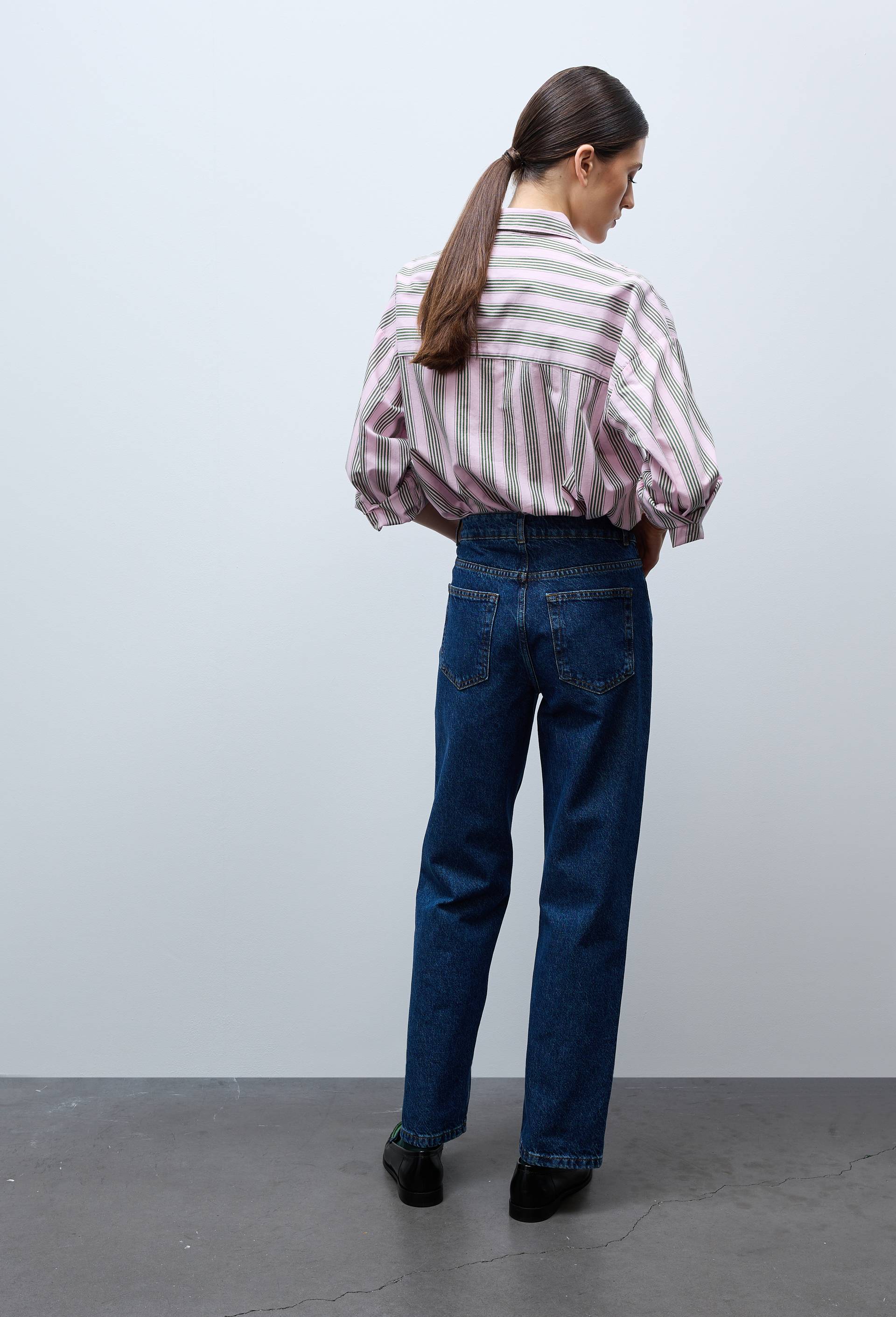 Jean boyfriend certifi&eacute; Oeko-Tex, Bleu fonc&eacute;, large image number 2.0