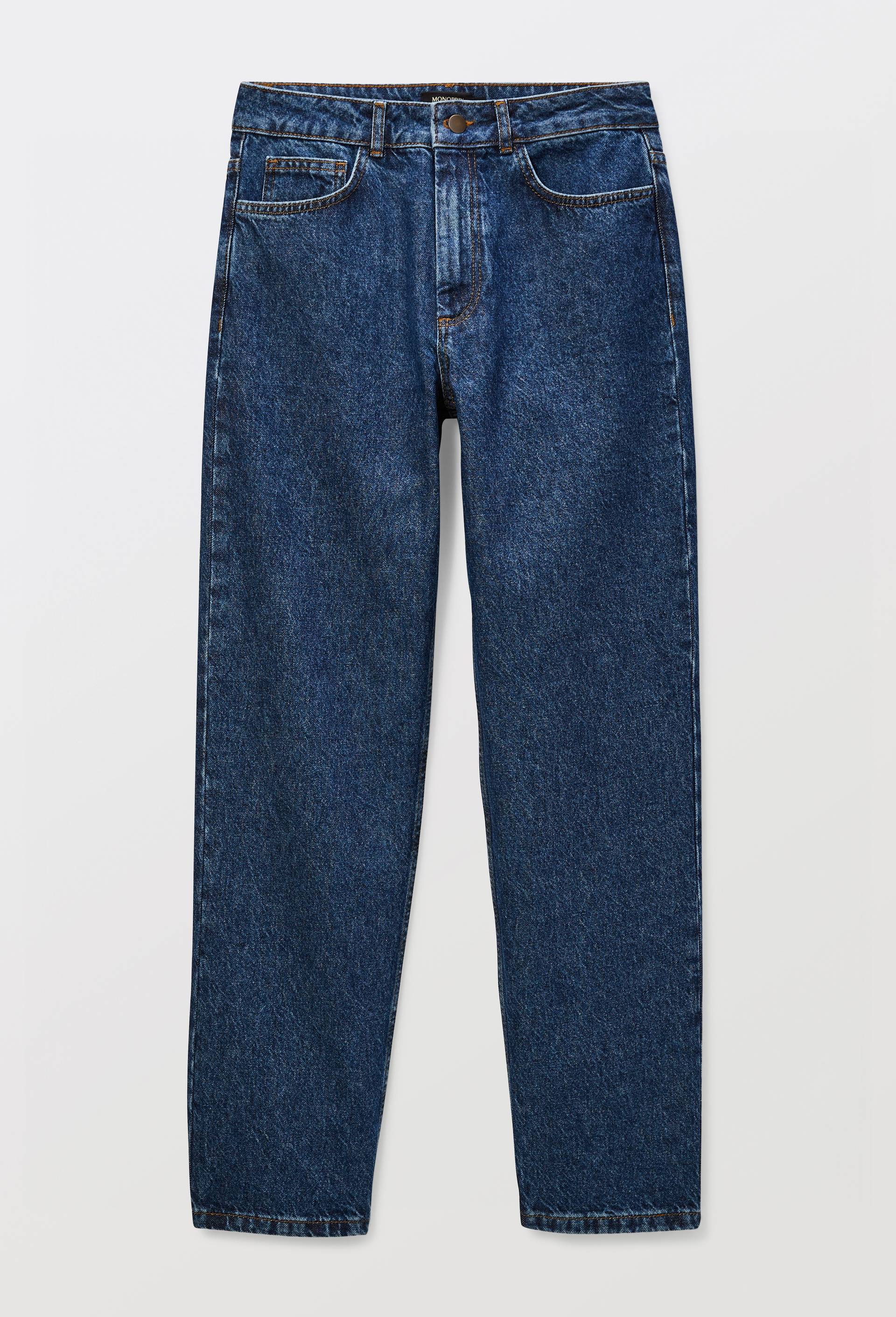Jean boyfriend certifi&eacute; Oeko-Tex, Bleu fonc&eacute;, large image number 3