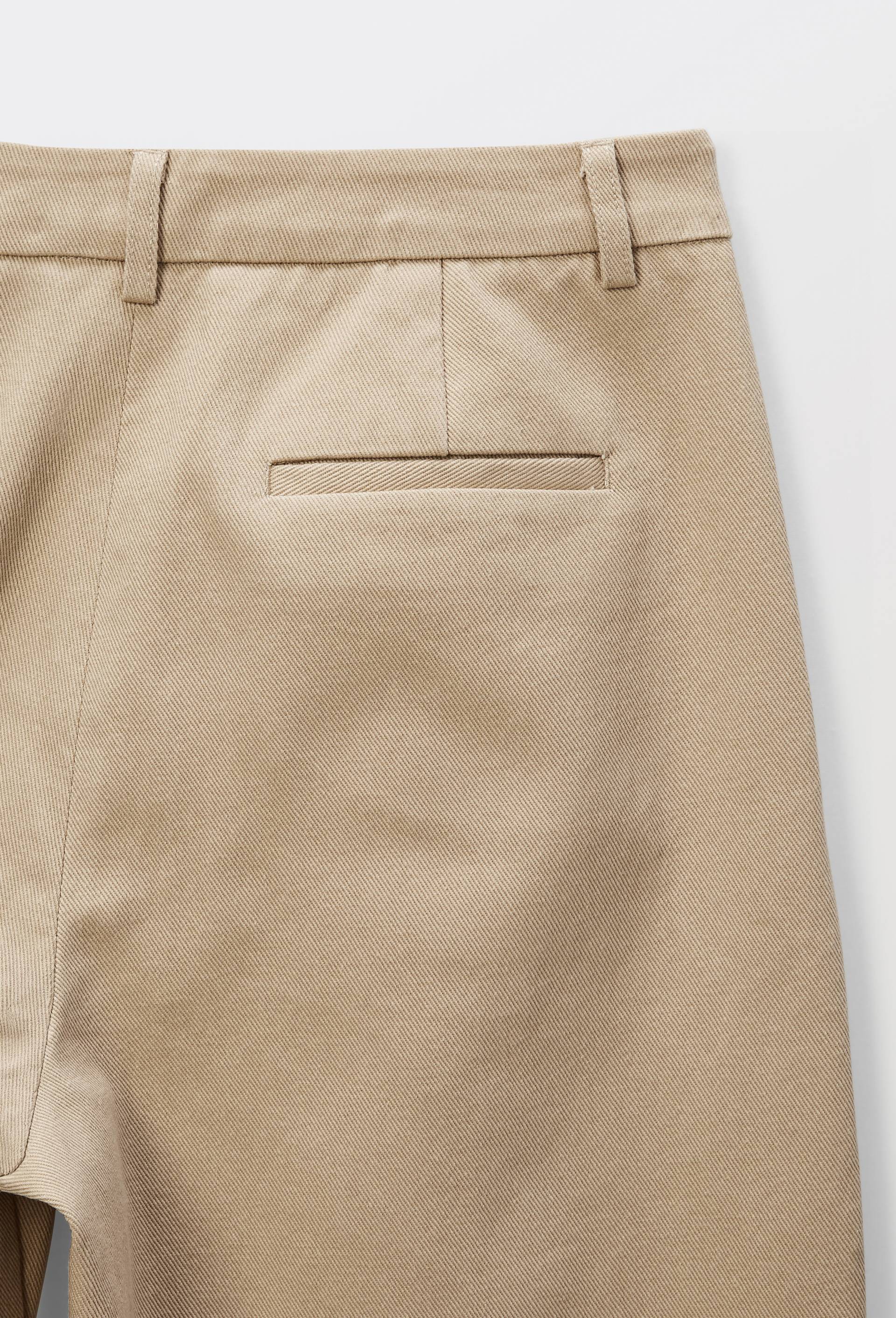 Pantalon &agrave; pinces en coton, Brun clair, large image number 5.0