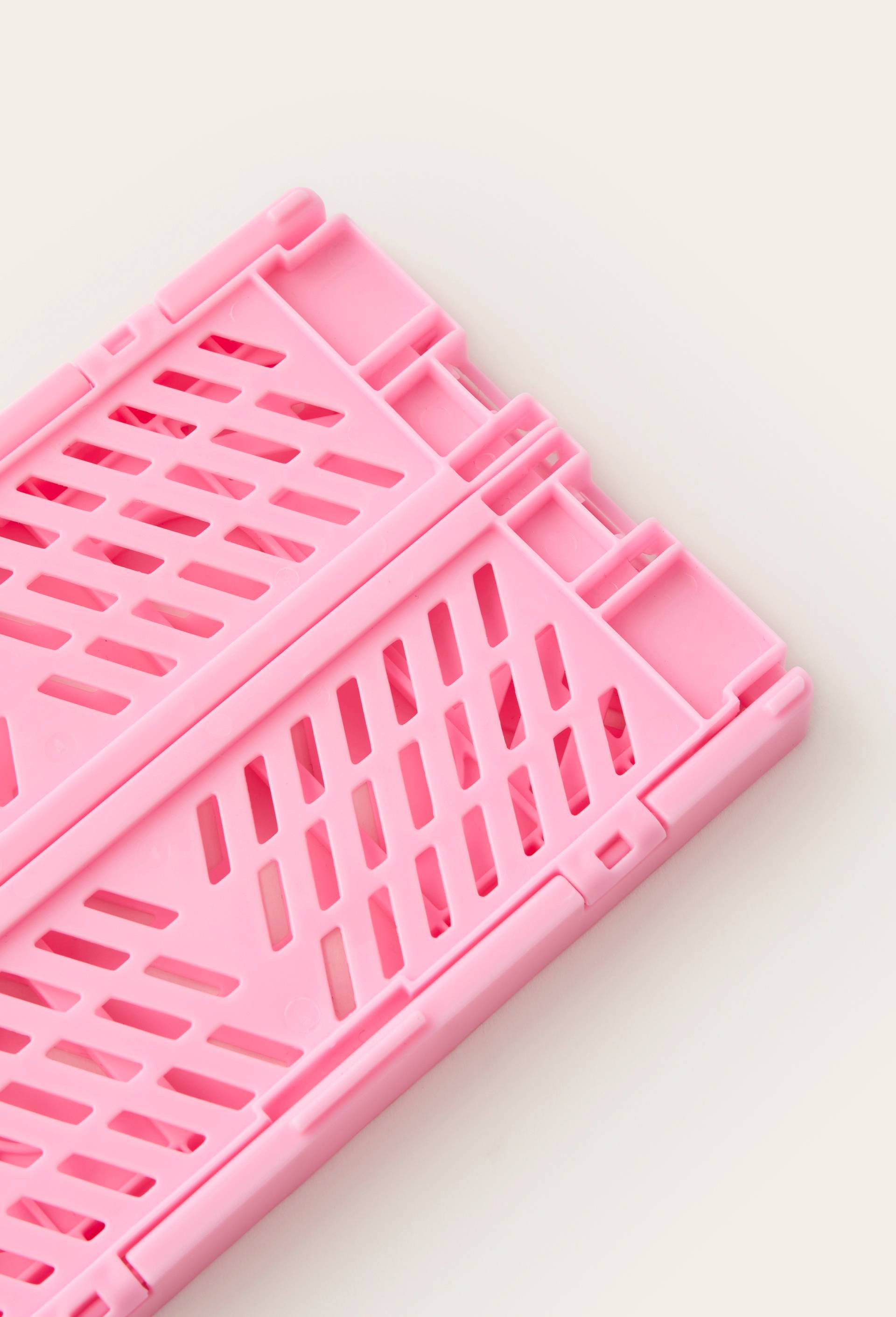 Petite cagette de rangement pliable, Rose, large image number 1
