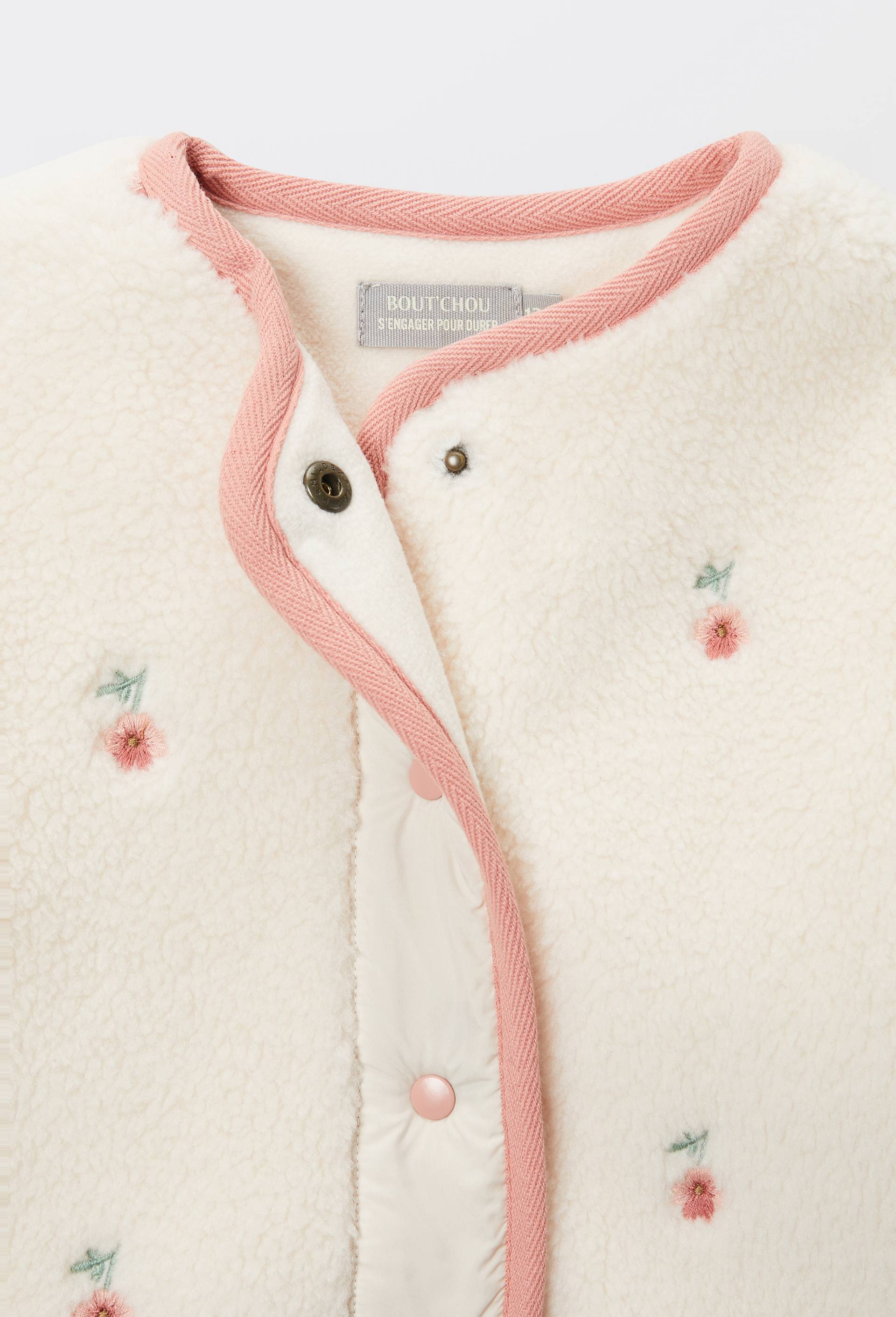 Veste brod&eacute;e en sherpa, Beige clair, large image number 2