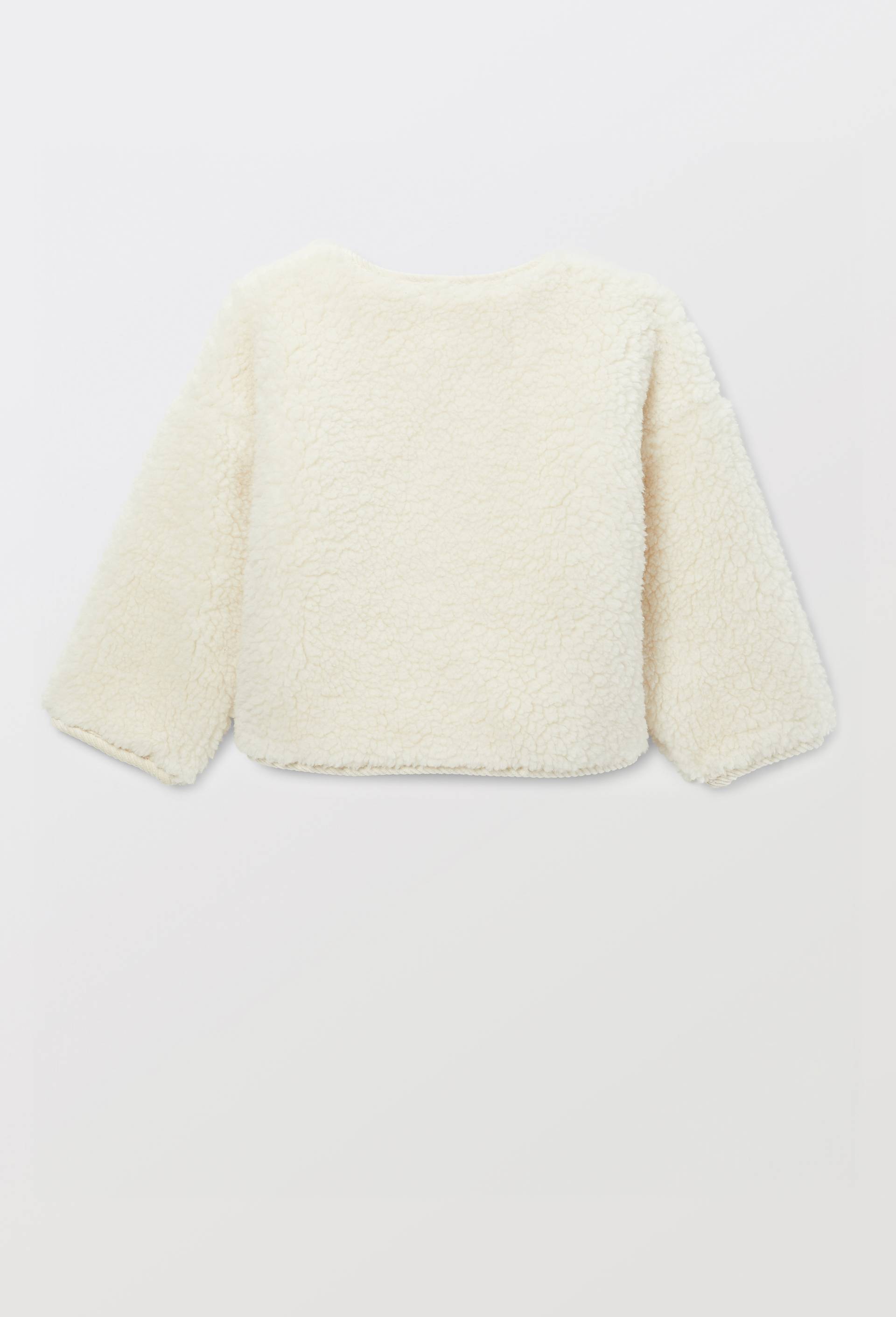 Veste unie en velours sherpa, Beige clair, large image number 1