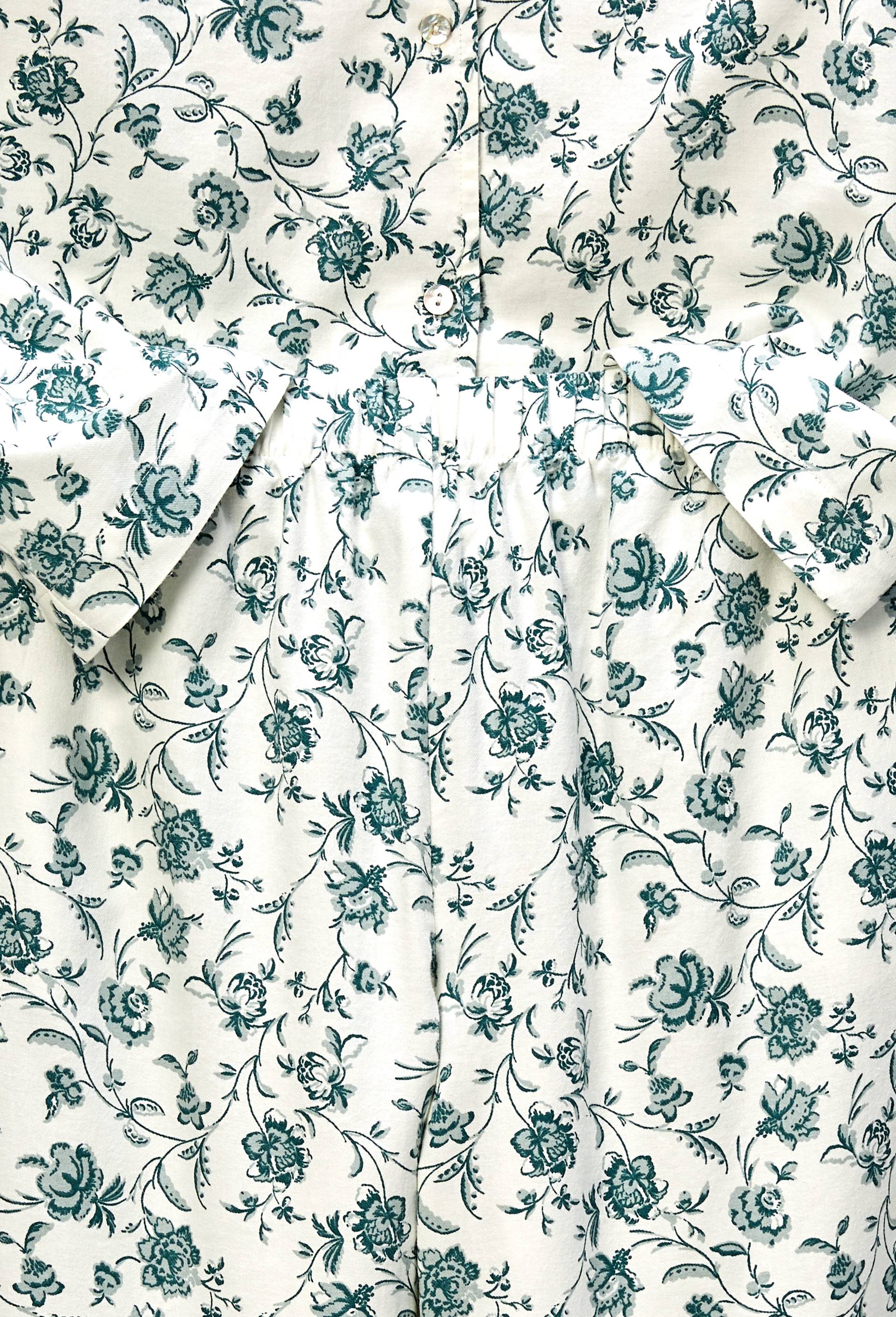 Pyjama imprim&eacute; en coton gratt&eacute;, Ecru, large image number 3