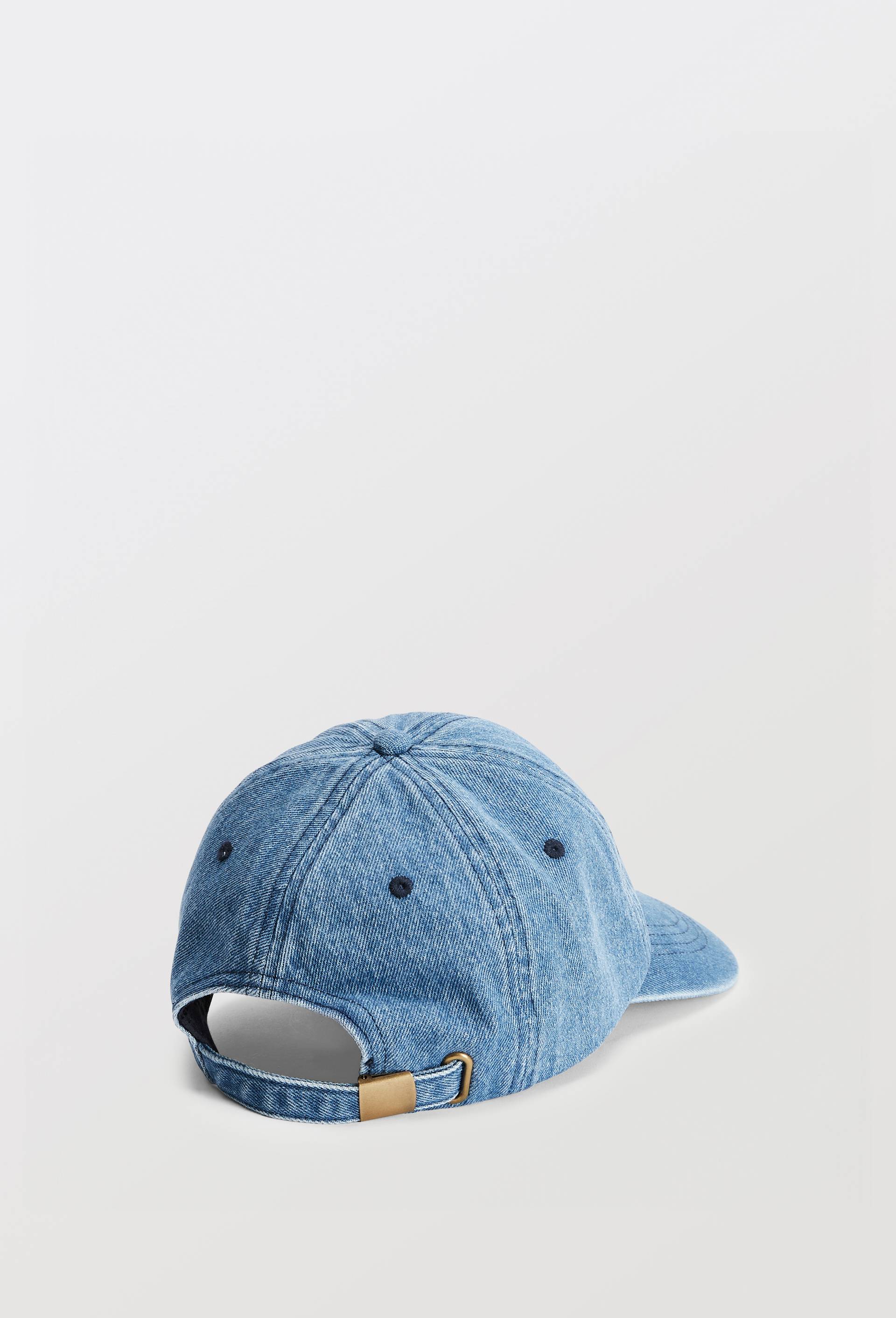 Casquette en jean brod&eacute;, Bleu, large image number 1