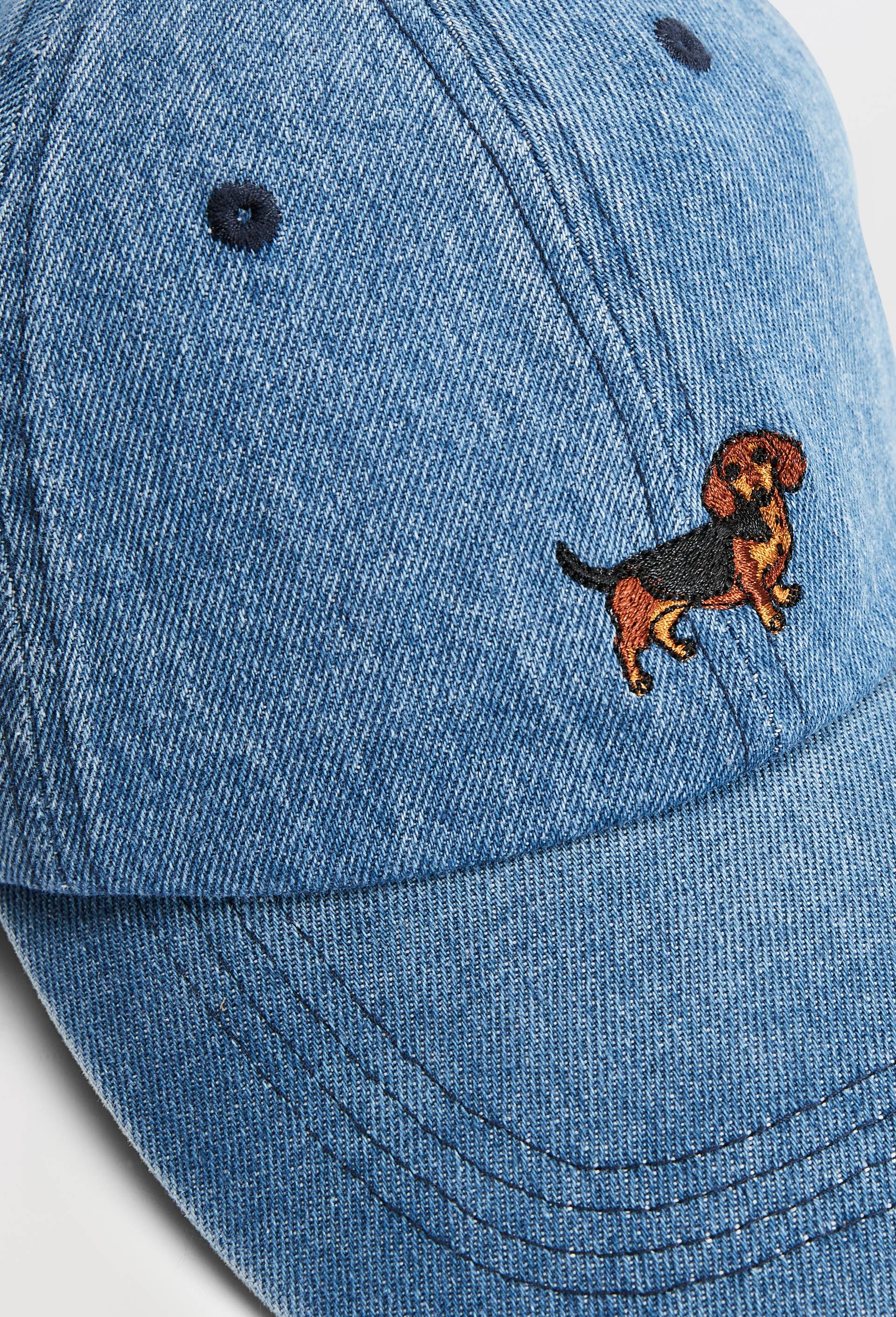 Casquette en jean brod&eacute;, Bleu, large image number 2