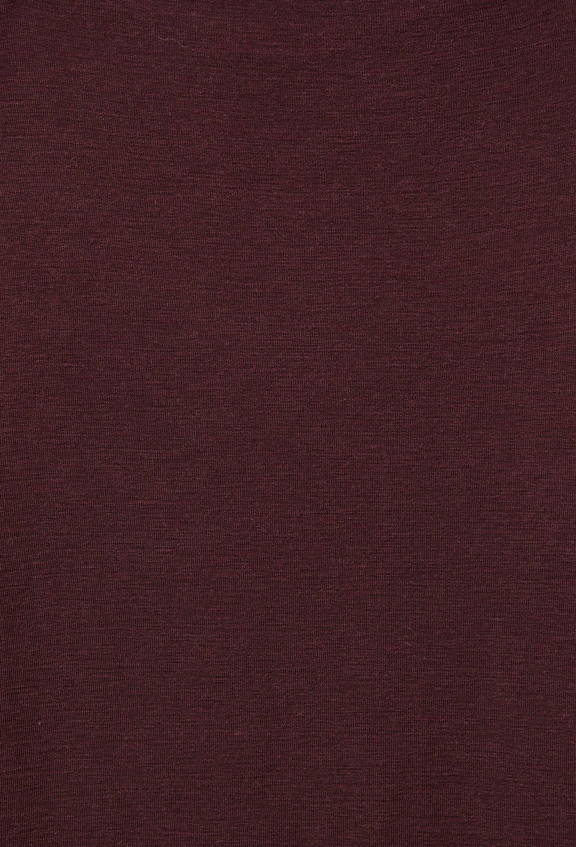 T-shirt manches longues col montant en laine m&eacute;rinos, Rouge fonc&eacute;, large image number 4