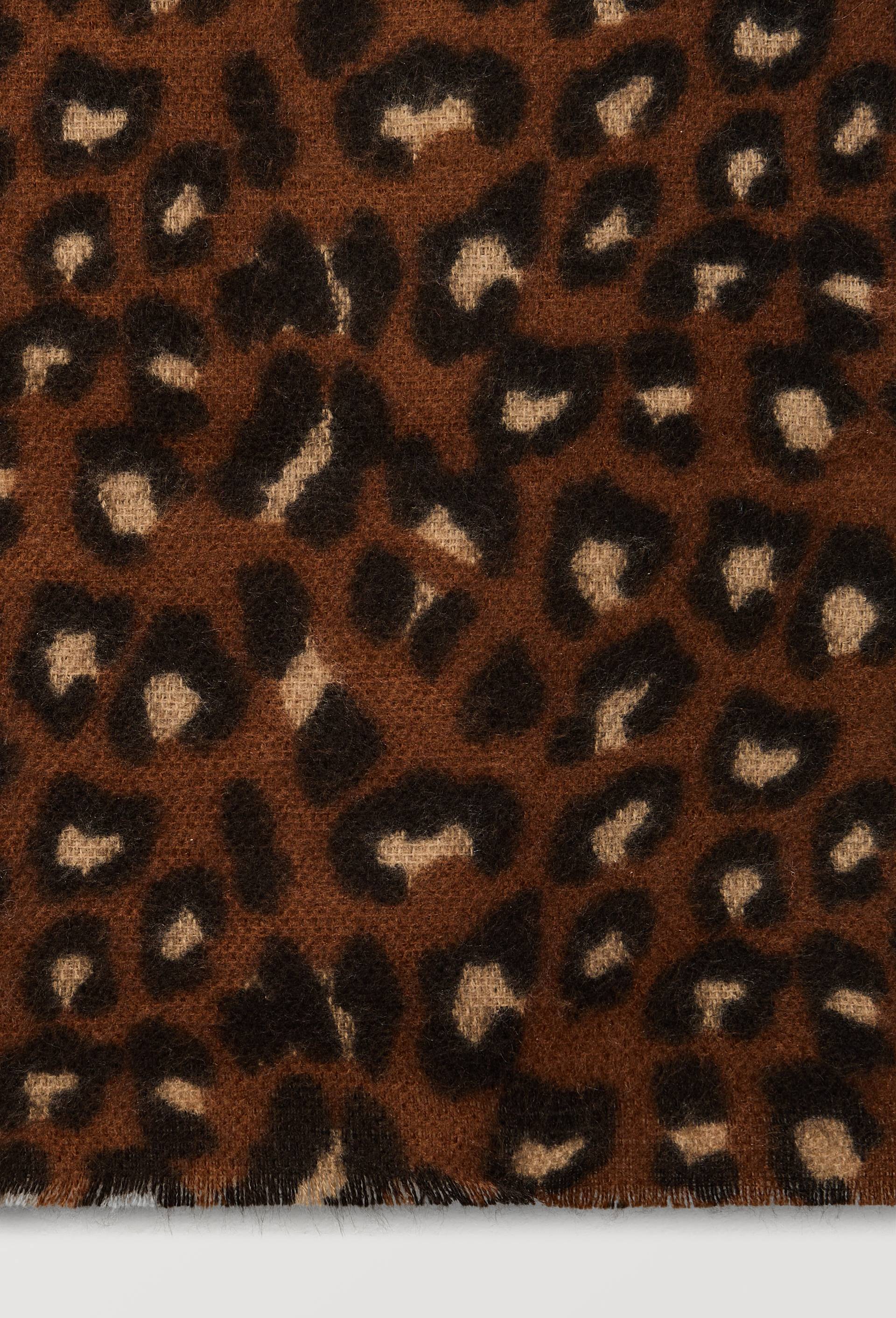 Echarpe imprim&eacute;e animalier, Brun clair, large image number 1.0