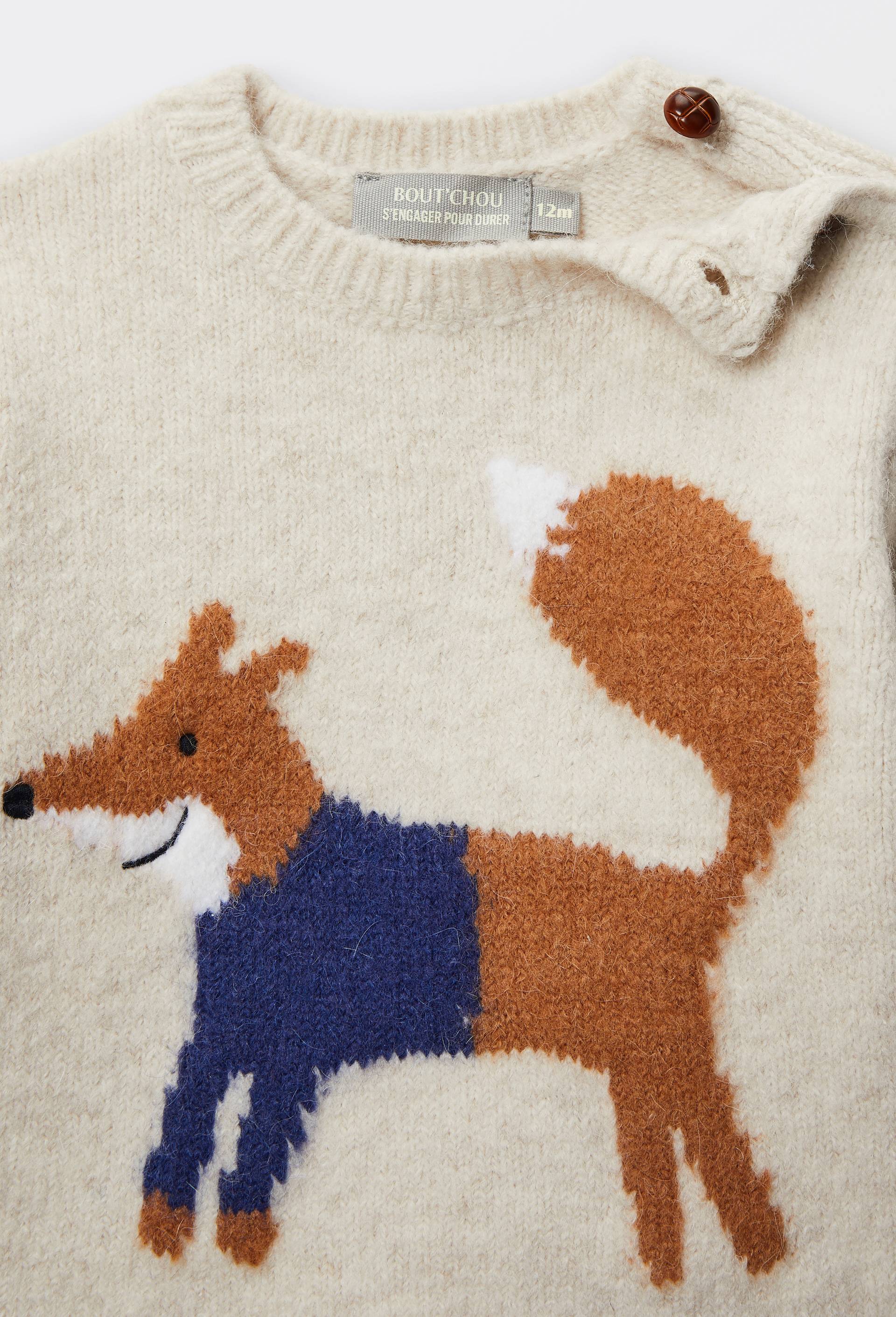 Pull imprim&eacute;, Beige, large image number 3