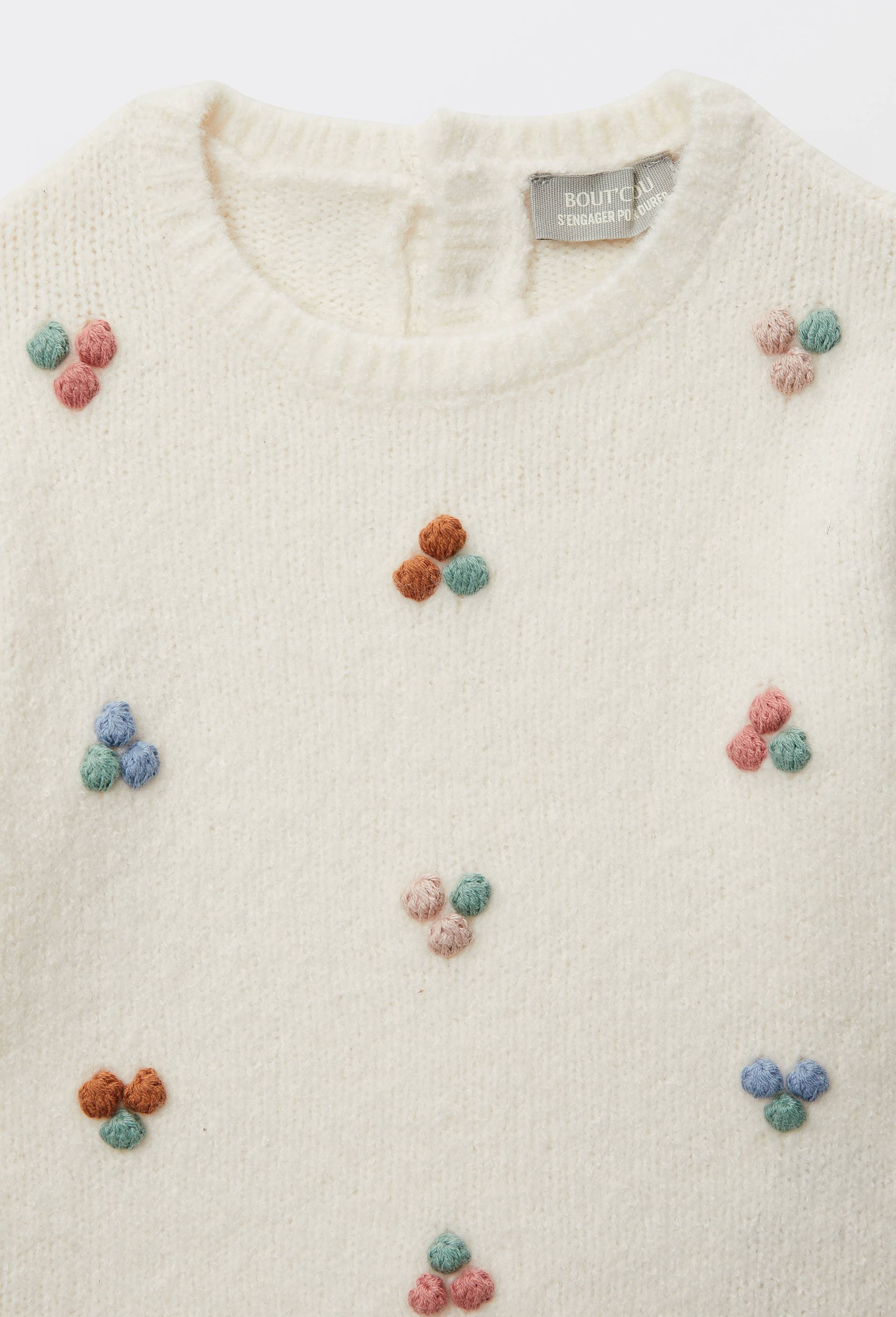 Pull brod&eacute;, Beige clair, large image number 3