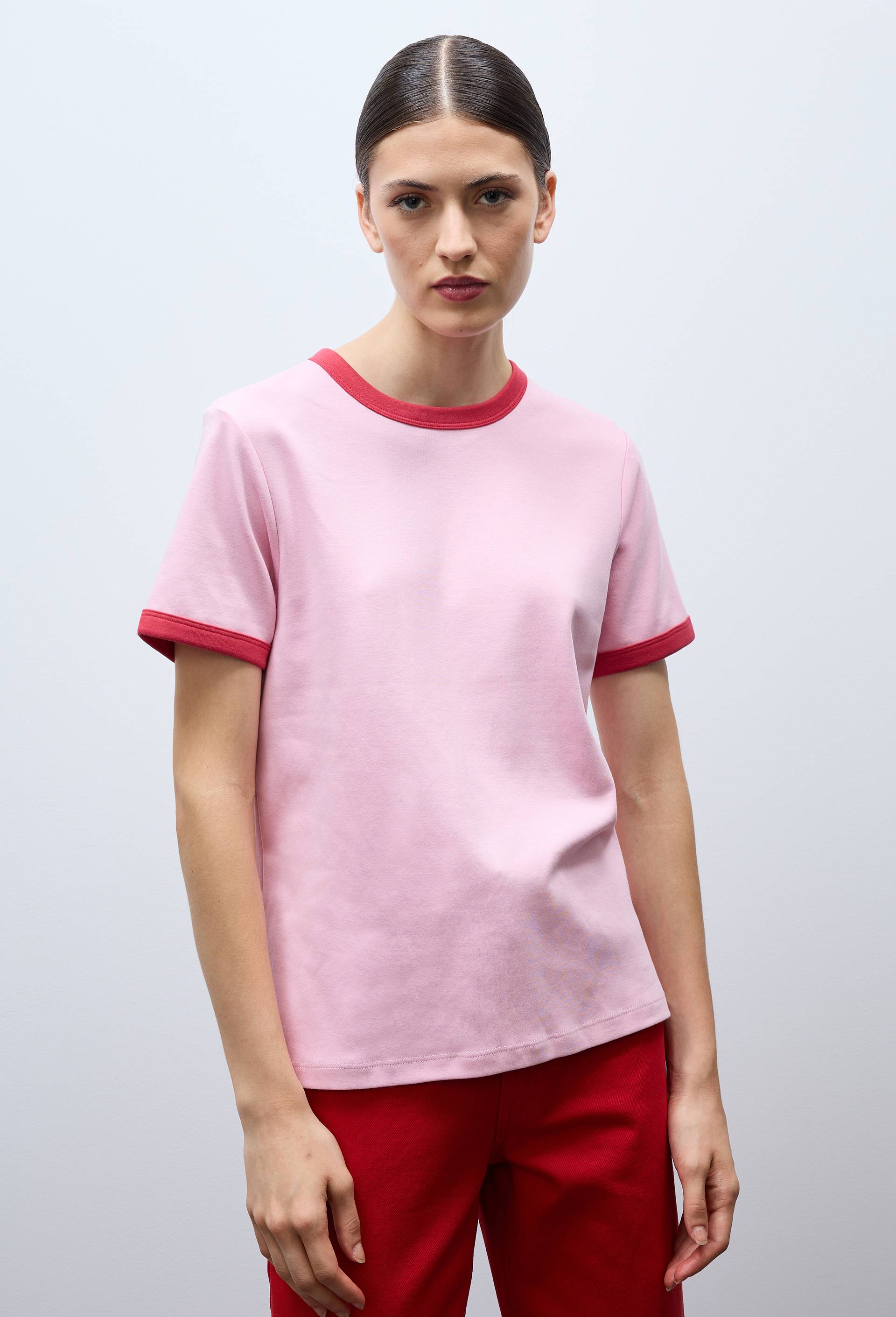 T-shirt &agrave; manches courtes en coton BIO GOTS, Rose, large image number 1