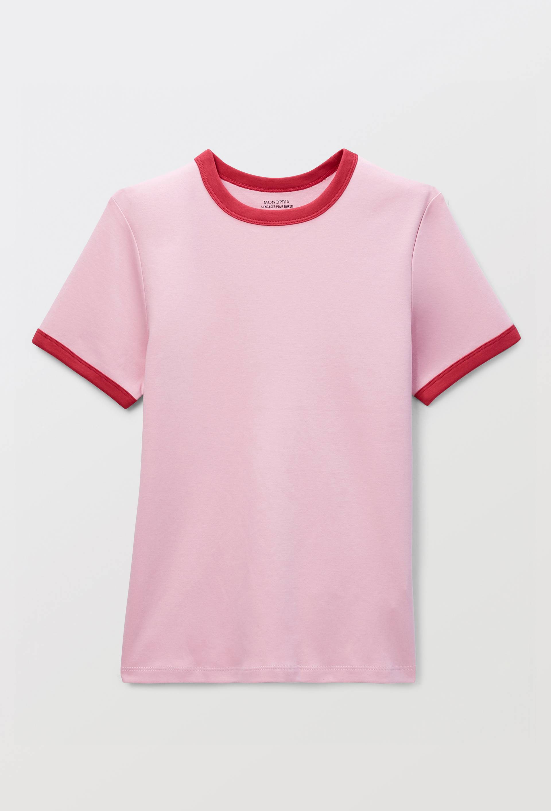 T-shirt &agrave; manches courtes en coton BIO GOTS, Rose, large image number 3