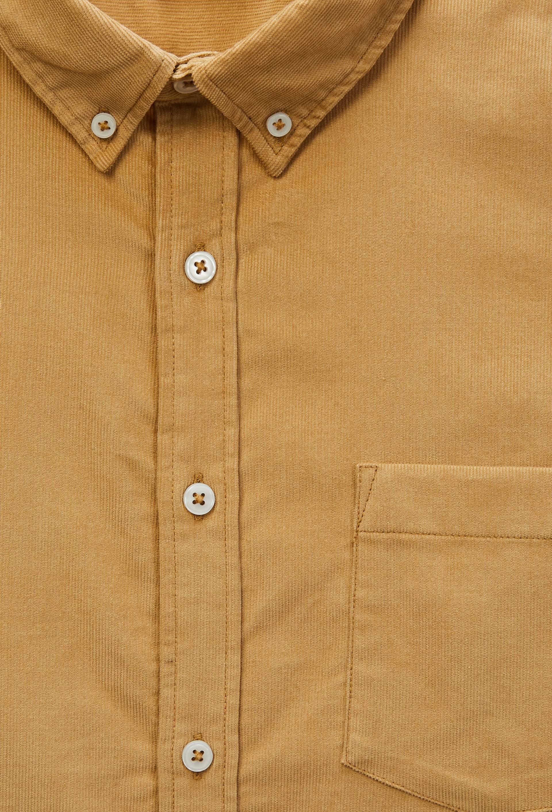 Chemise manches longues velours en coton BIO GOTS, Beige, large image number 4