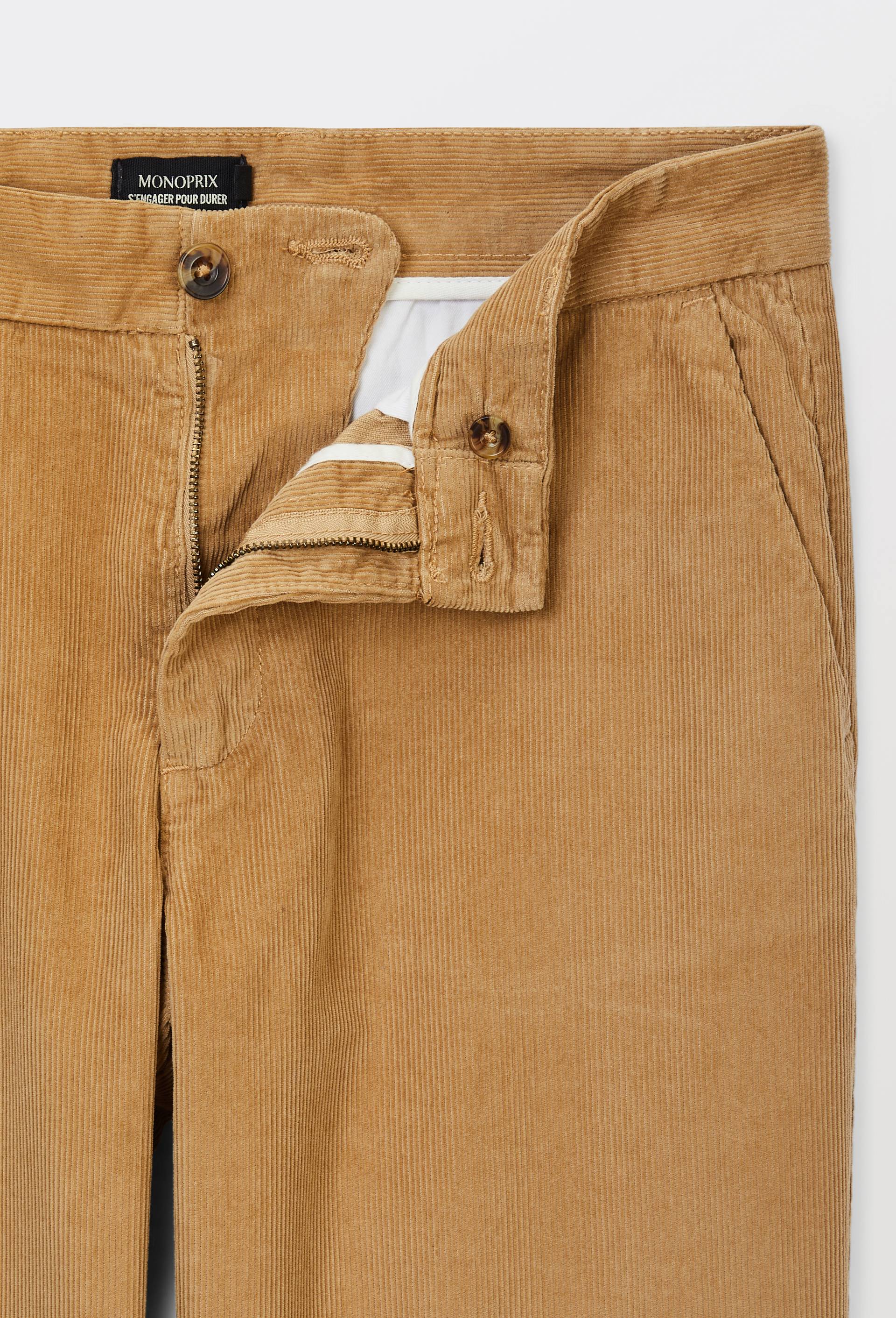 Pantalon velours en coton BIO GOTS, Beige, large image number 4.0
