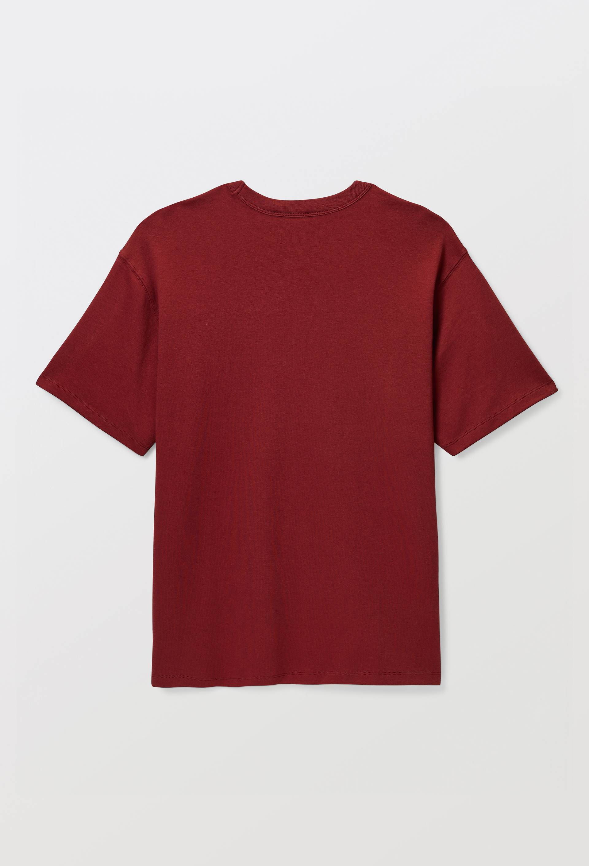 T-shirt manches courtes interlock en coton BIO GOTS, Rouge fonc&eacute;, large image number 3.0