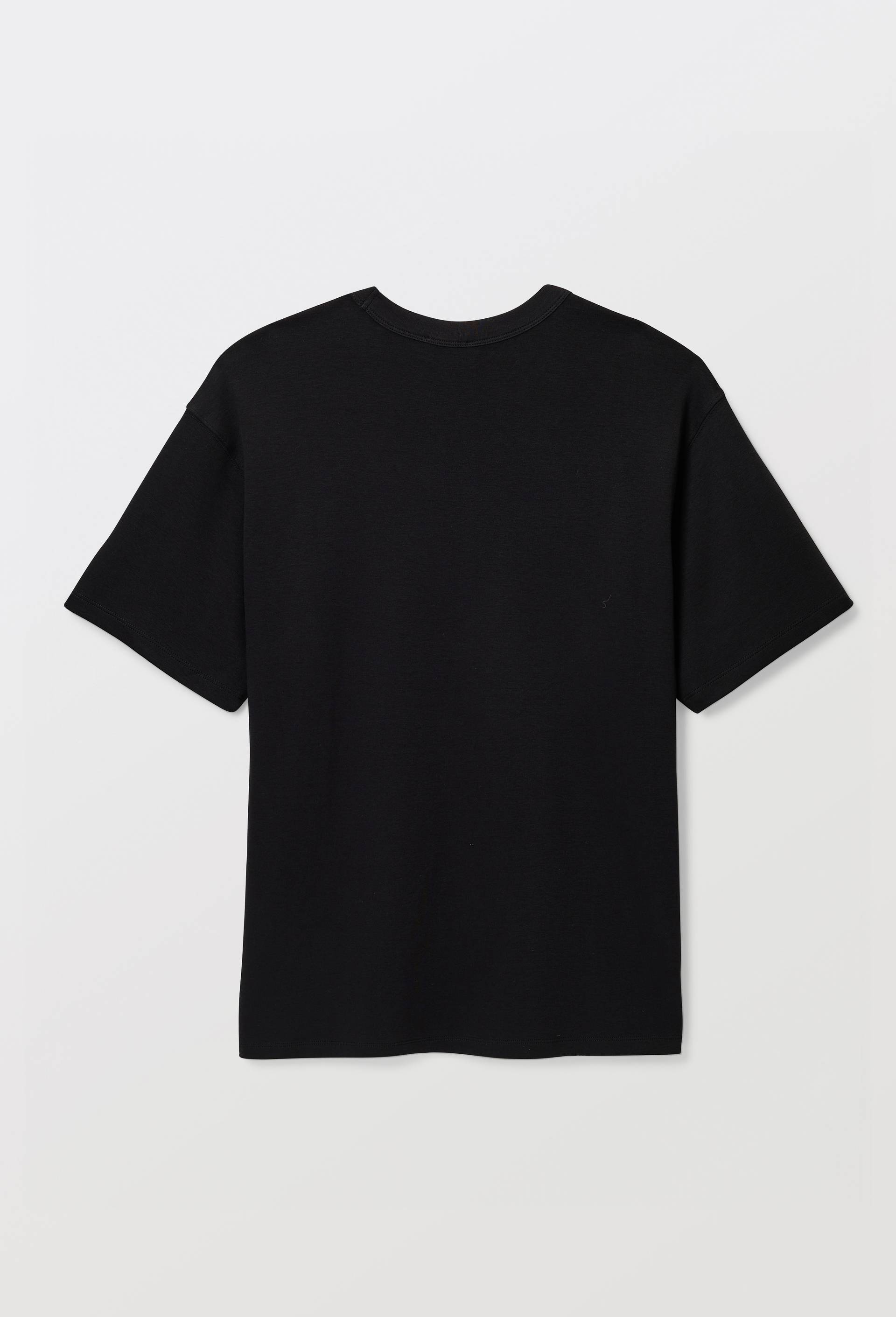 T-shirt manches courtes interlock en coton BIO GOTS, Noir, large image number 3
