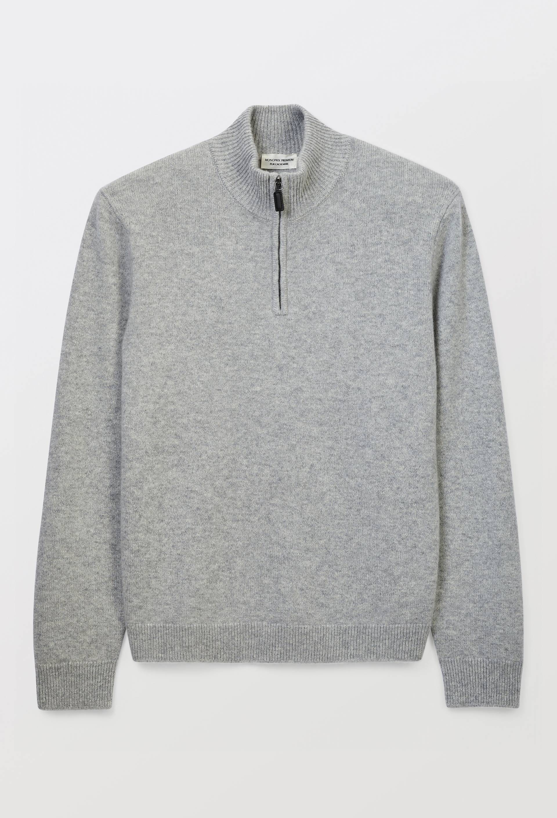 Pull col camionneur en 100% cachemire, Gris, large image number 2.0