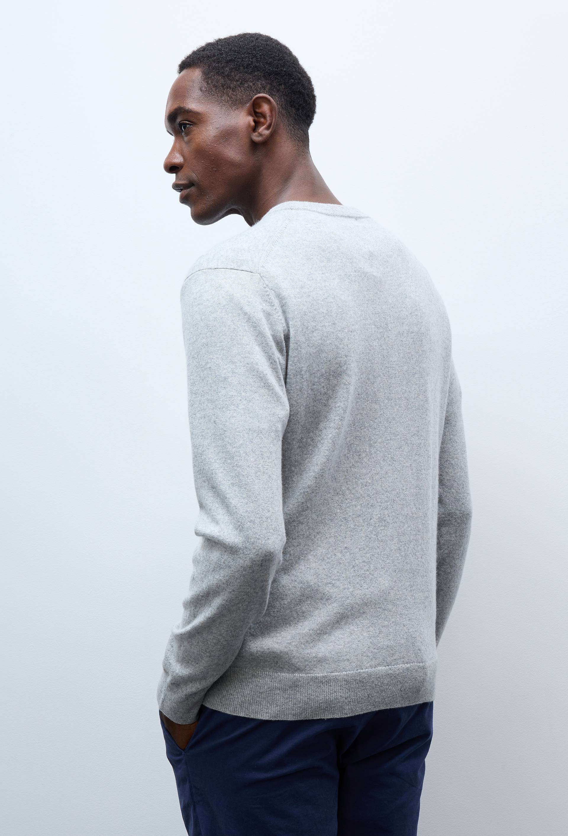 Pull col rond en 100% cachemire, Gris, large image number 1