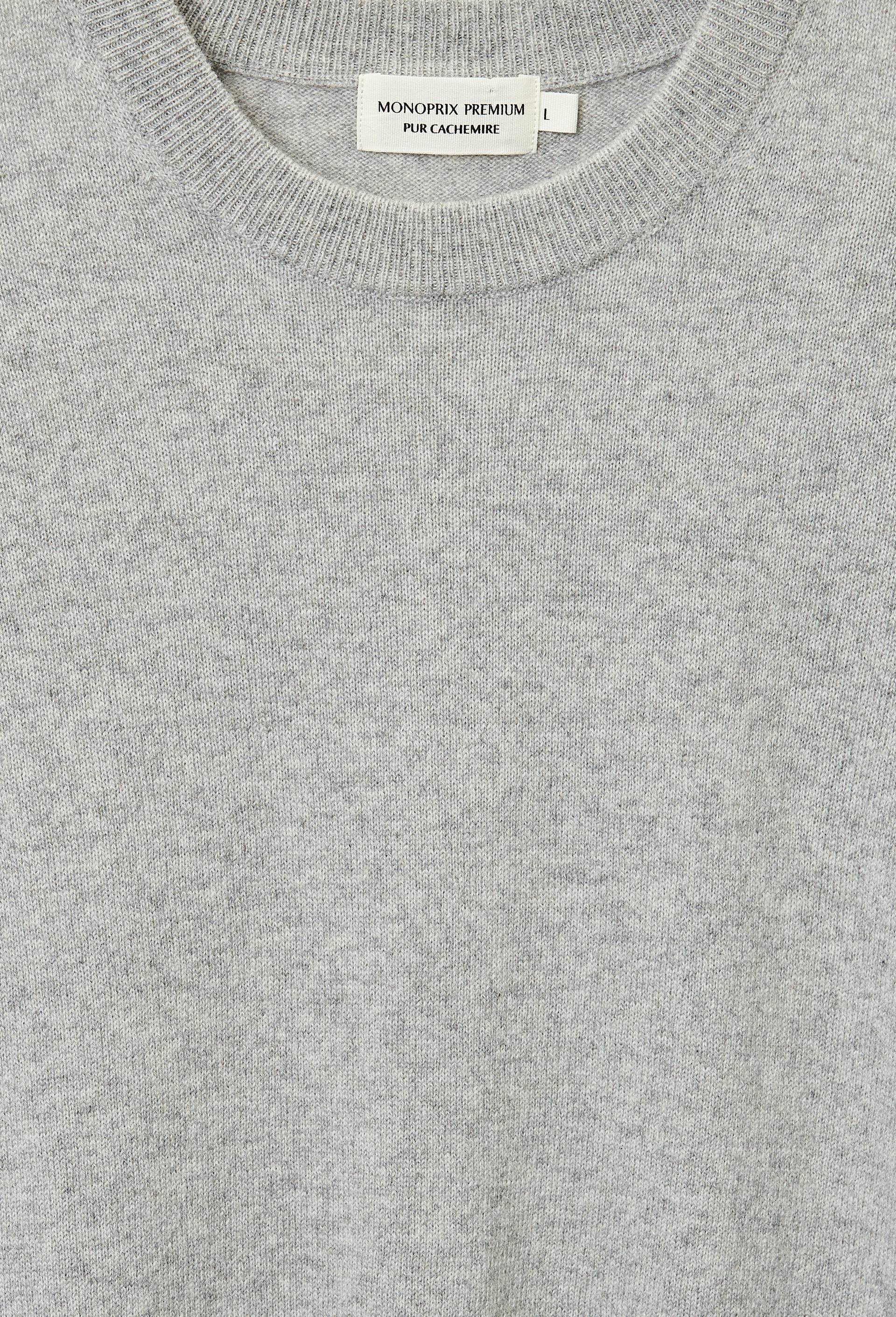Pull col rond en 100% cachemire, Gris, large image number 4