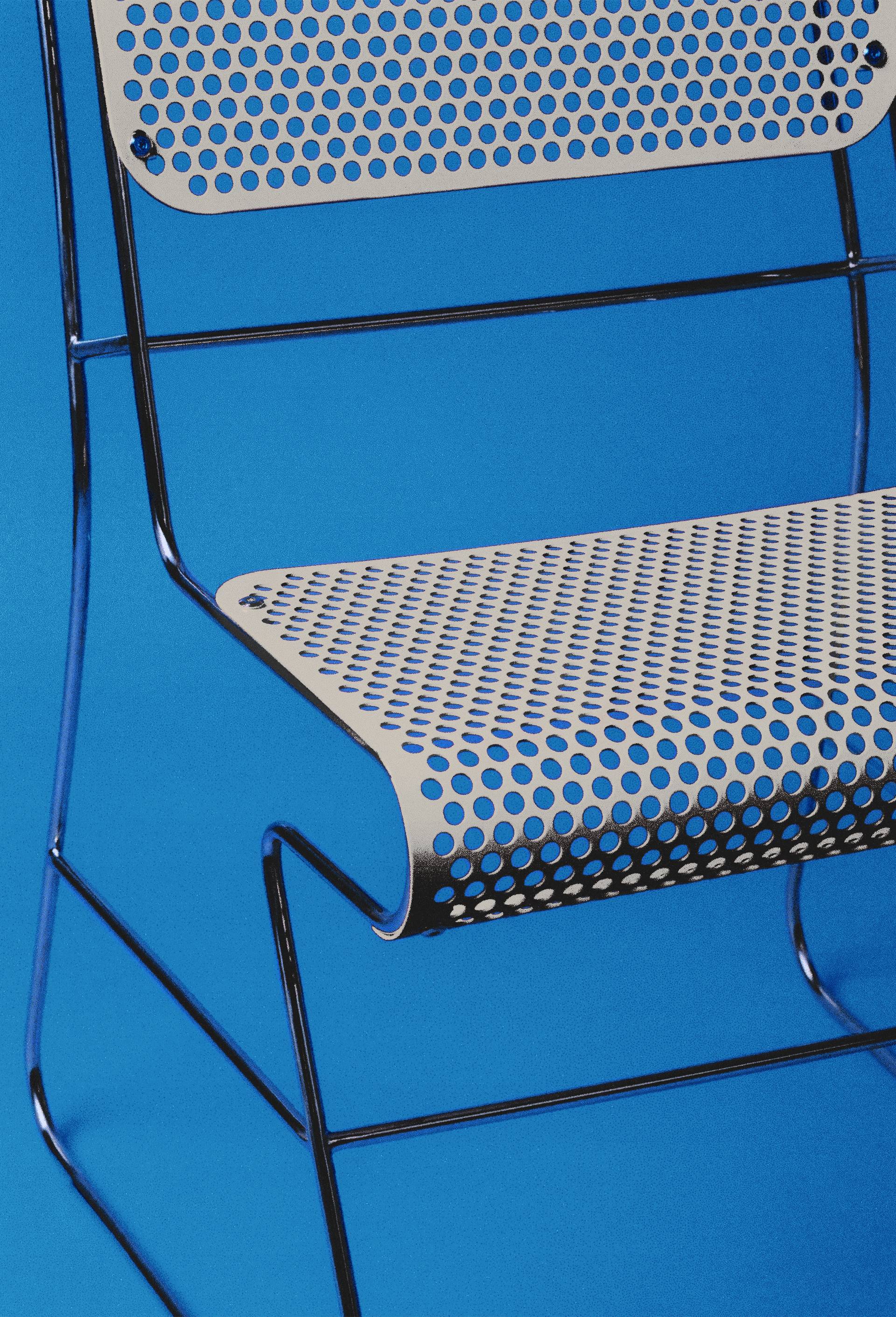 EXCLU WEB - Chaise, 49x45x76 cm, en m&eacute;tal laqu&eacute; - HALL HAUS x MONOPRIX, Ecru, large image number 1.0