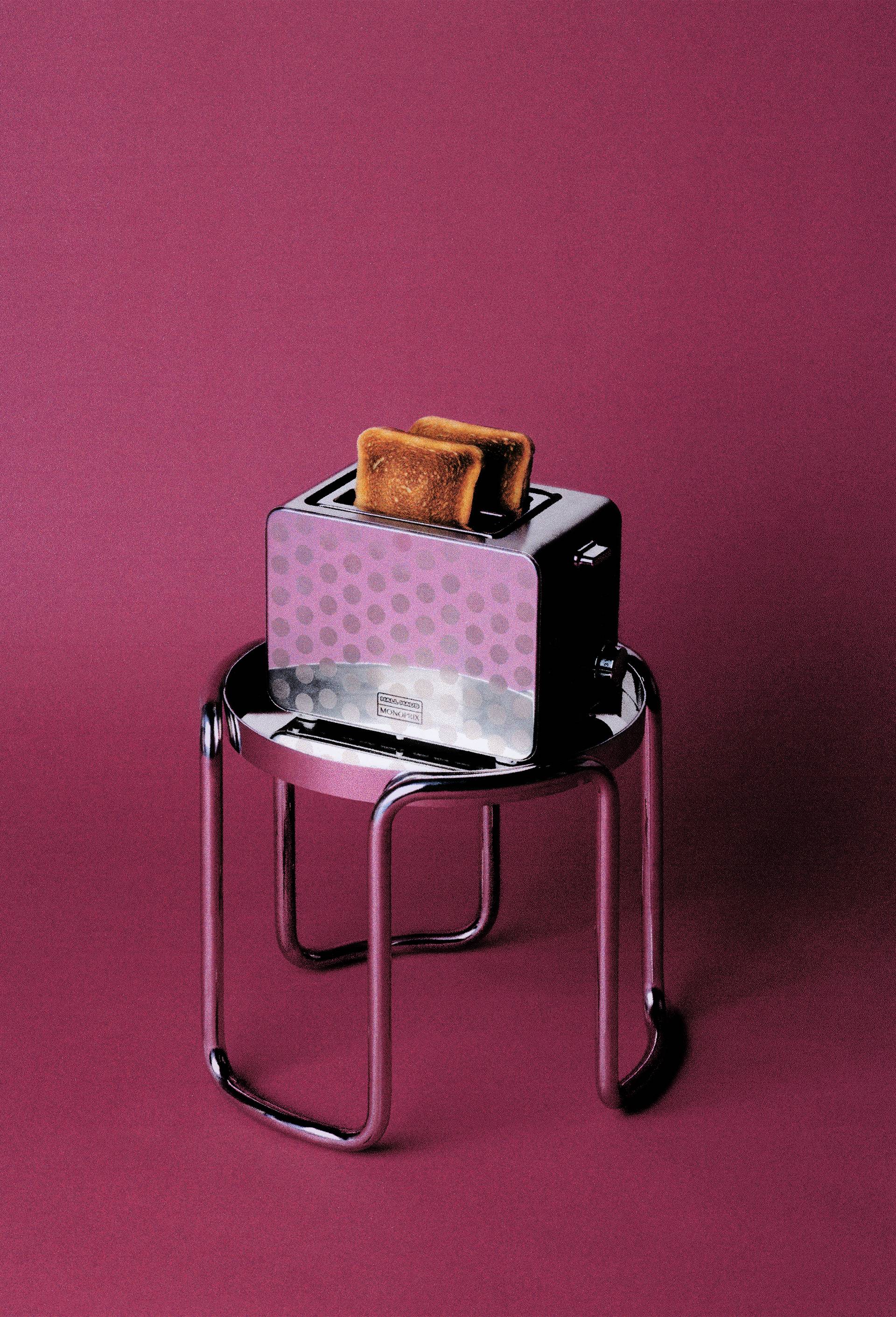 Grille-pain, 2 fentes, 28x15x19 cm, en acier inoxydable - HALL HAUS x MONOPRIX, Argent, large image number 0.0