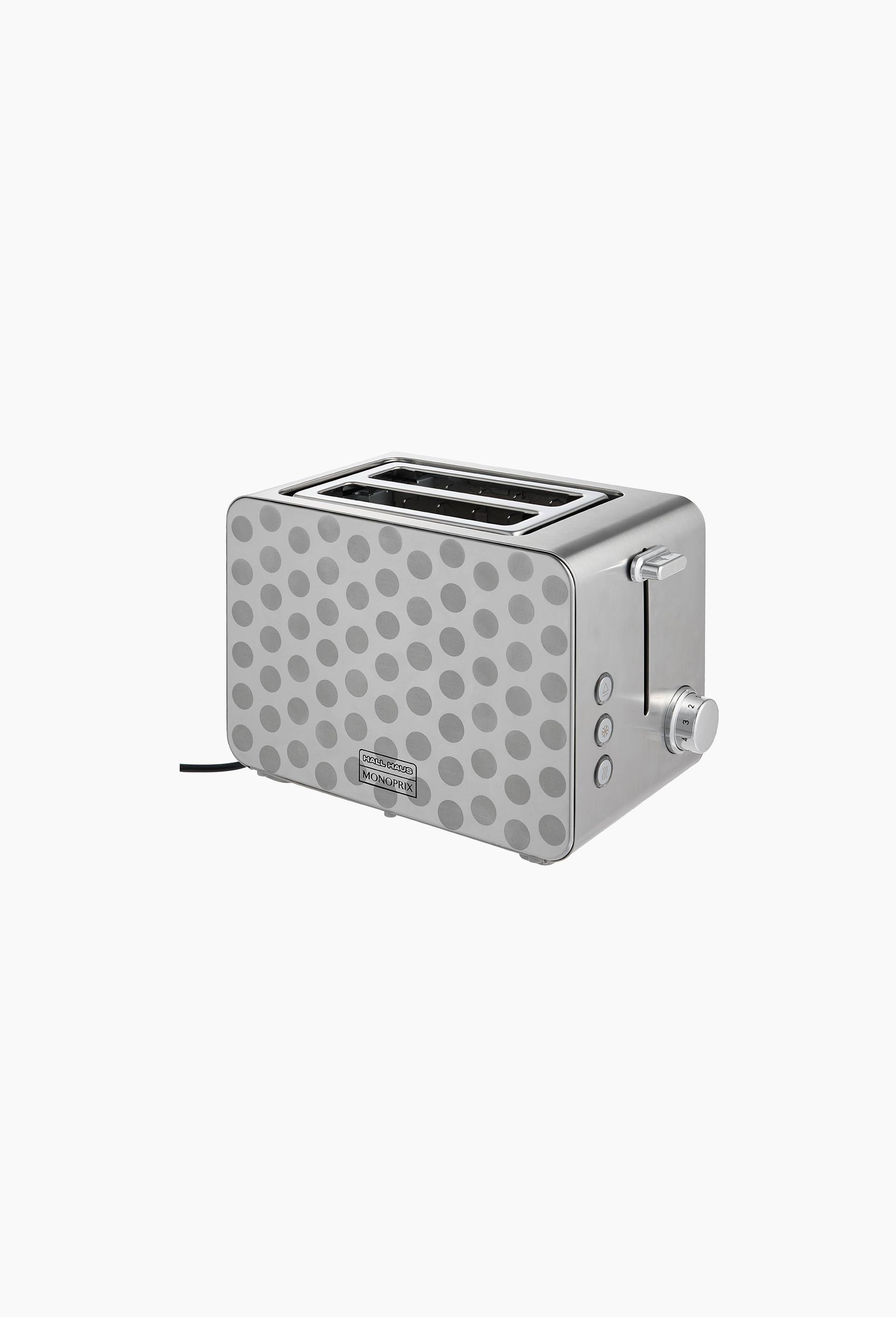 Grille-pain, 2 fentes, 28x15x19 cm, en acier inoxydable - HALL HAUS x MONOPRIX, Argent, large image number 2