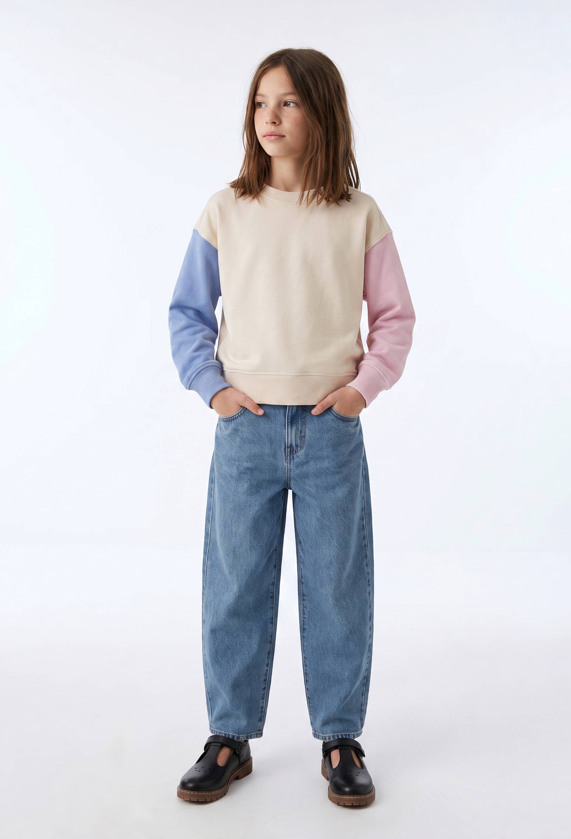 Jean large, Bleu, large