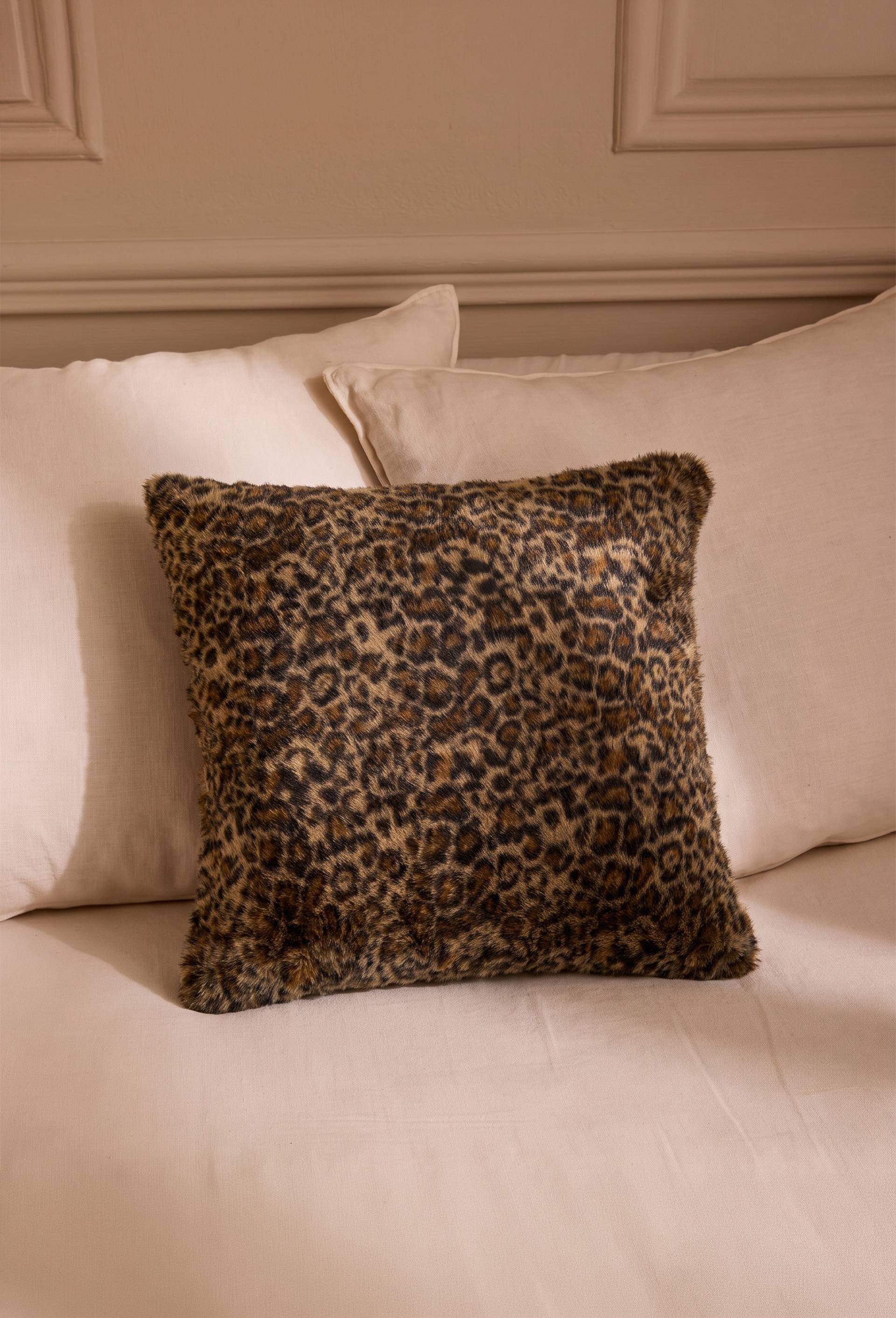Coussin, 100% polyester recycl&eacute;, Brun, large image number 0.0