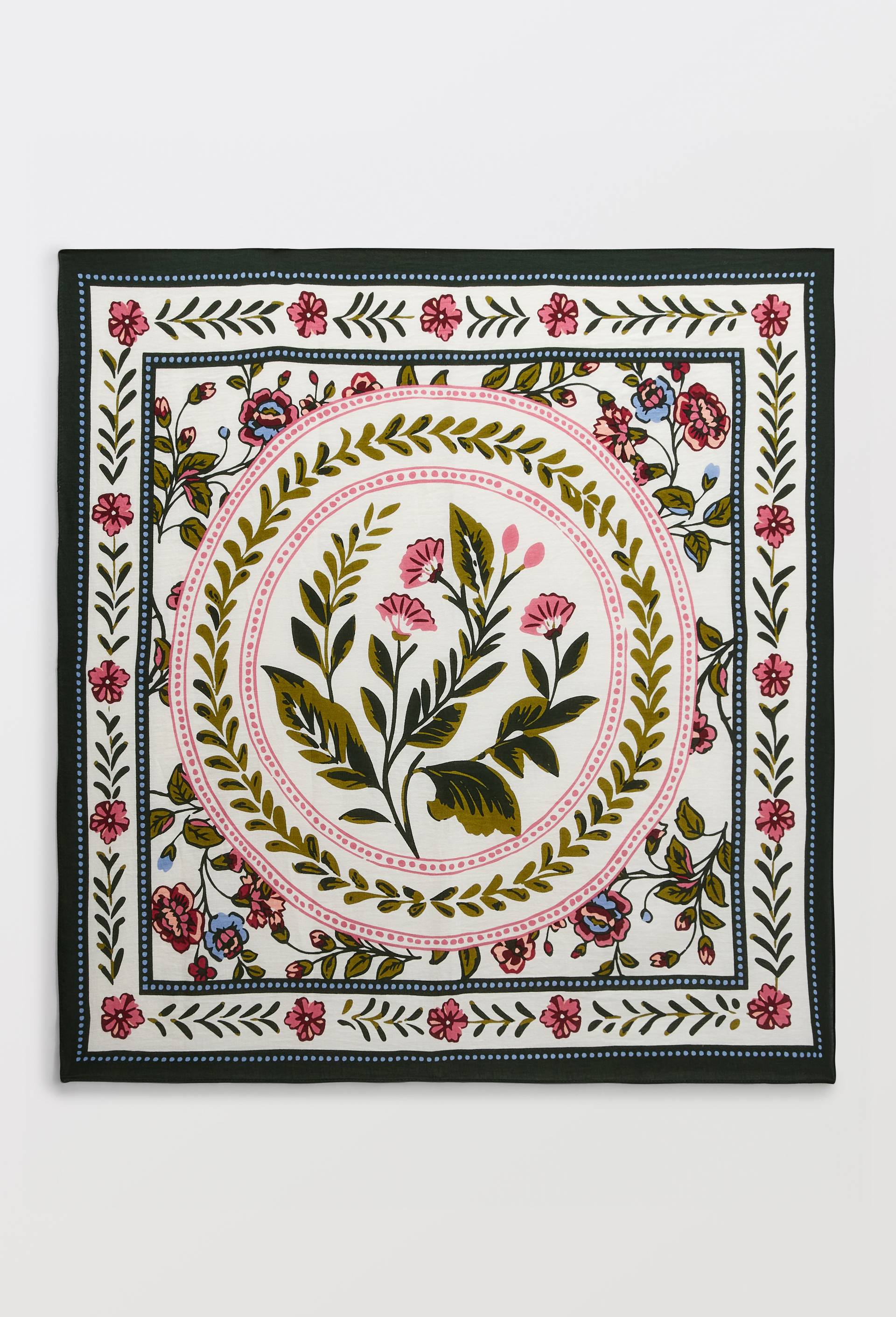 Foulard imprim&eacute; en coton BIO GOTS, Beige clair, large image number 0