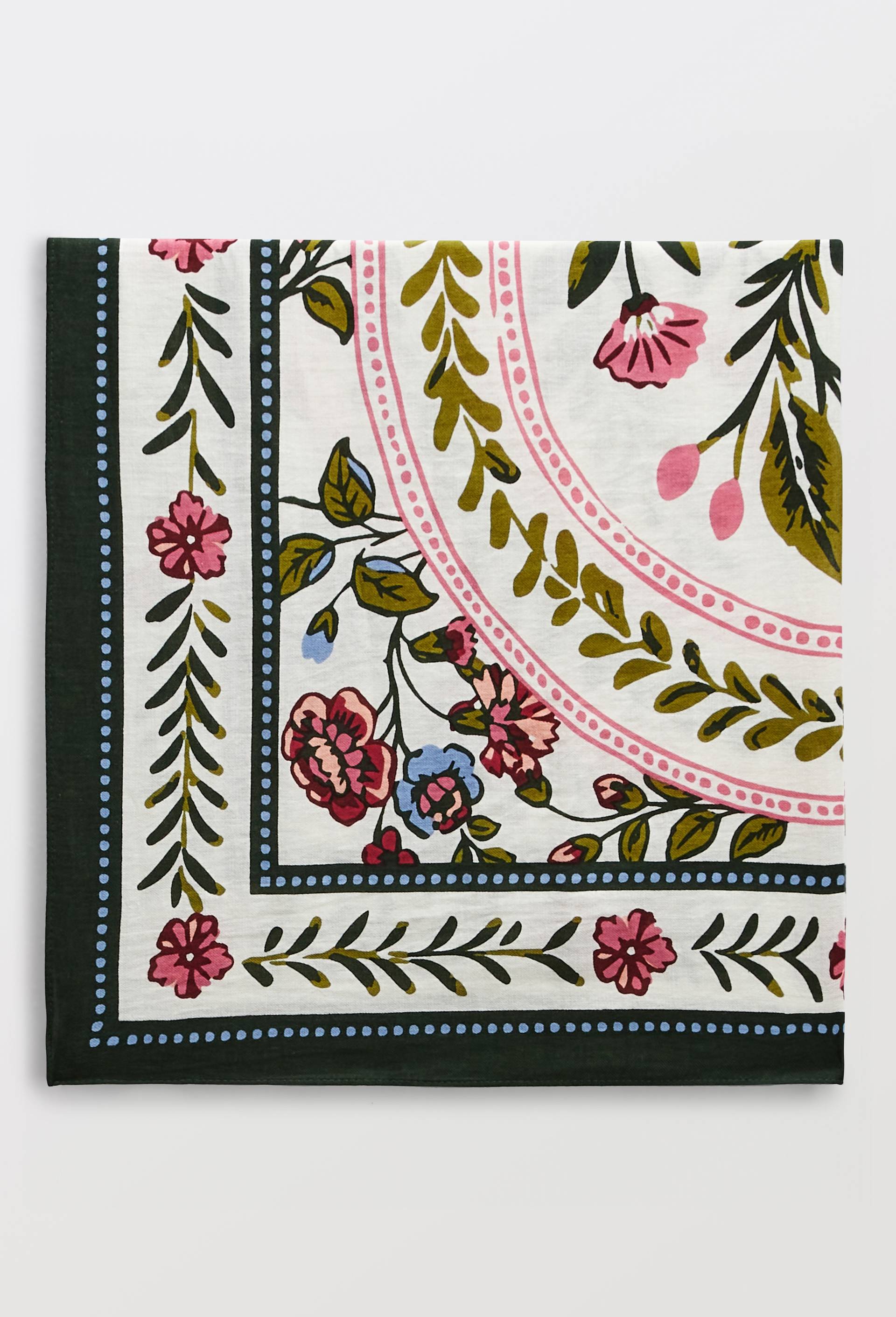 Foulard imprim&eacute; en coton BIO GOTS, Beige clair, large image number 1