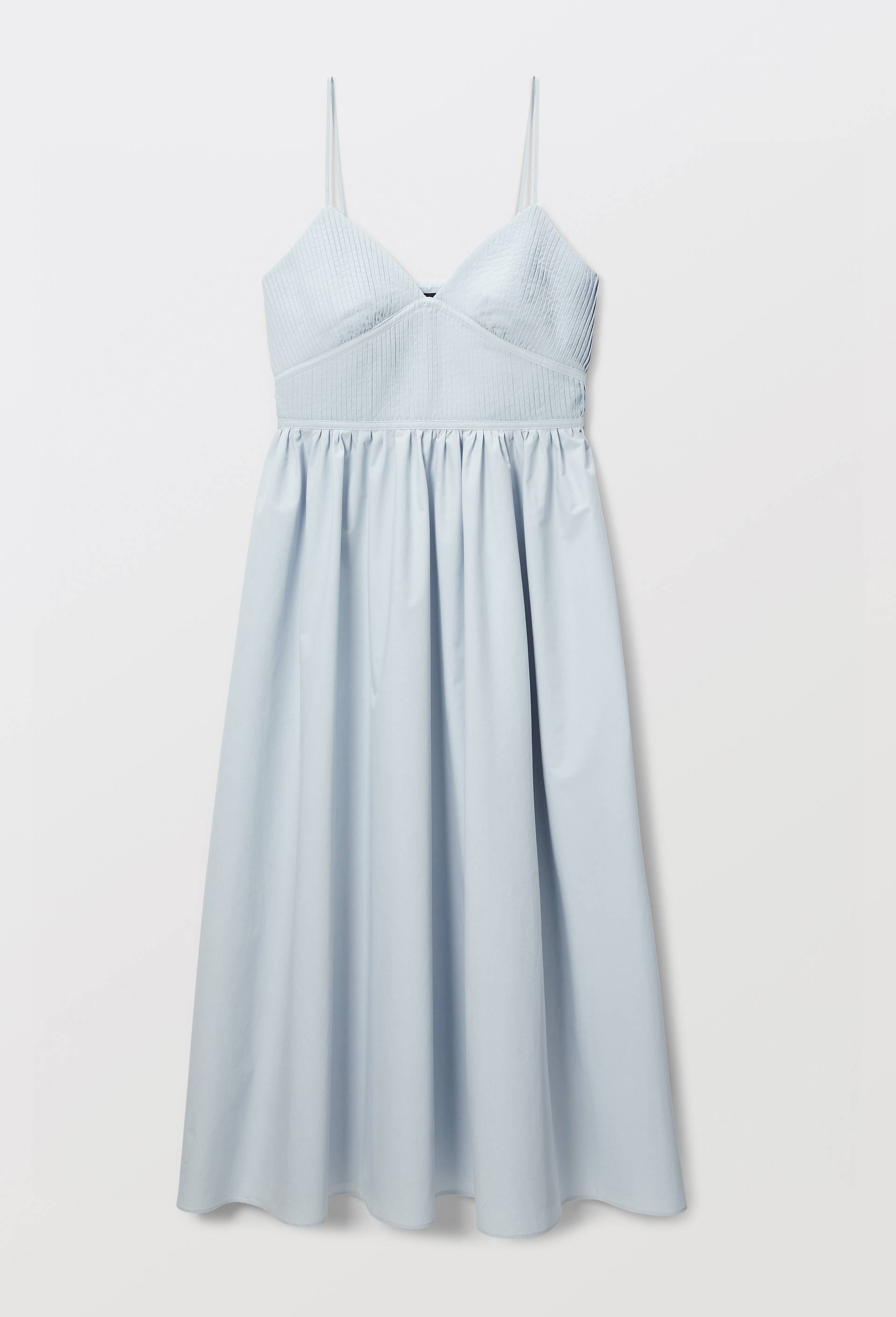 Robe longue &agrave; bretelles en coton, Bleu clair, large image number 3