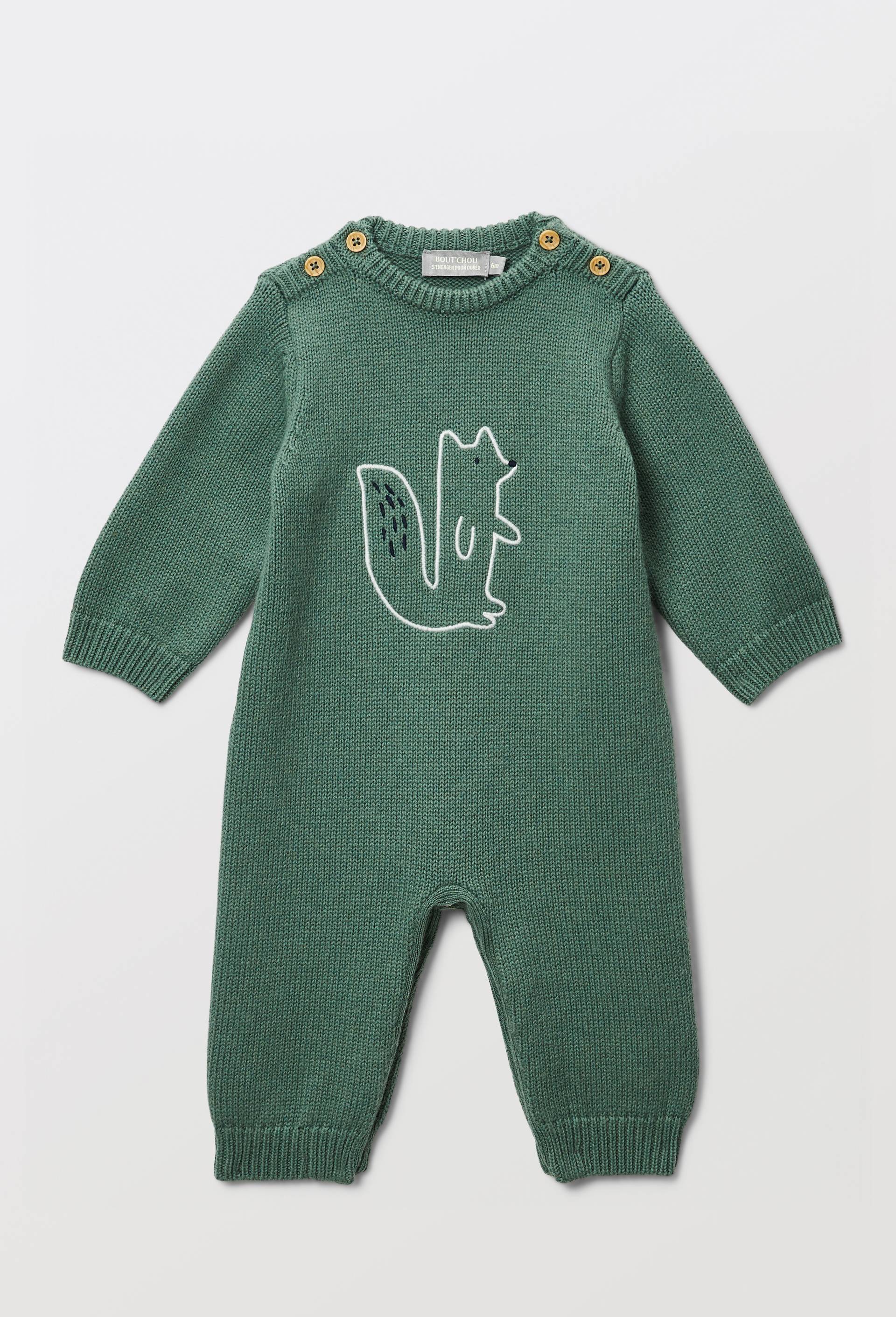 COMBI TRICOT LAINE, Vert, large image number 2.0