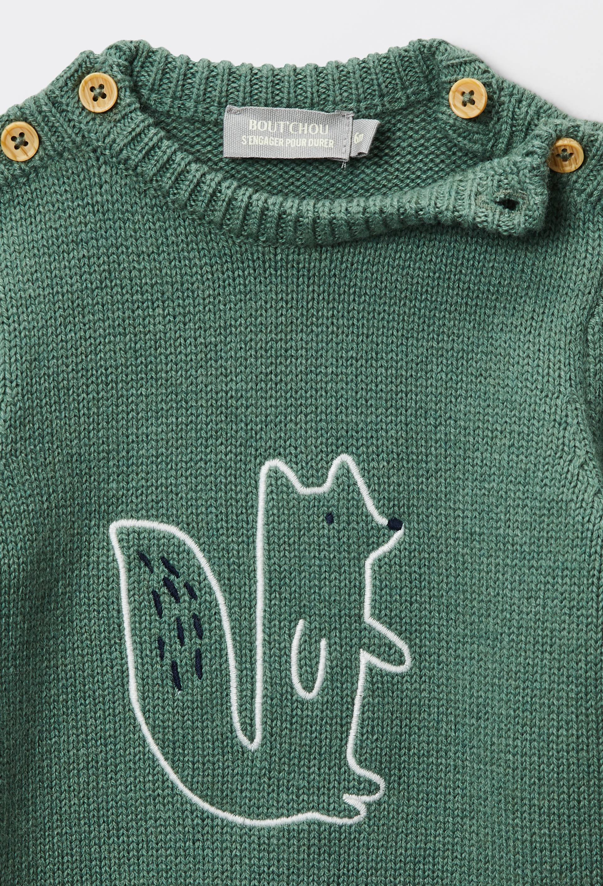 COMBI TRICOT LAINE, Vert, large image number 4