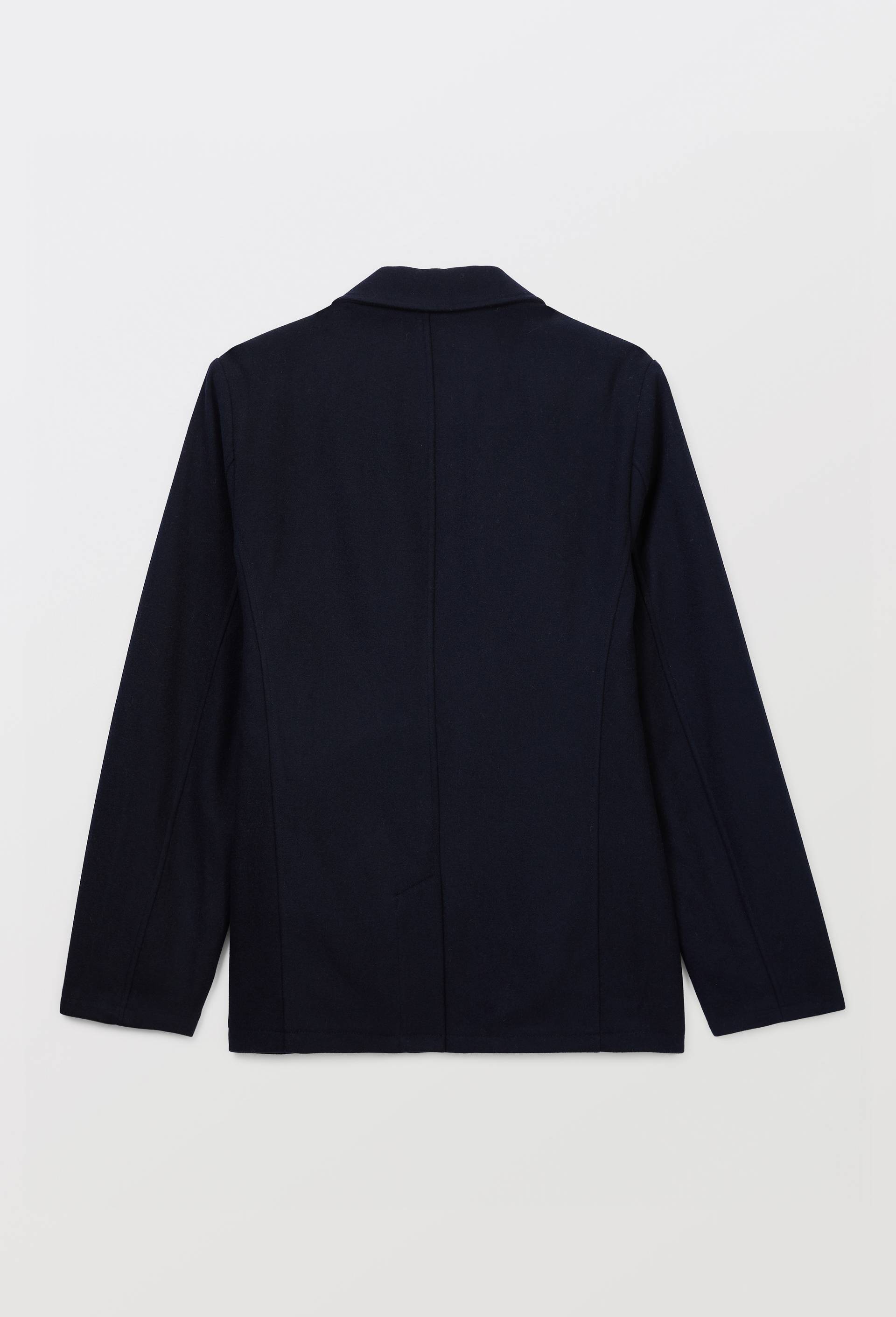 Veste blazer en m&eacute;lange laine, Bleu fonc&eacute;, large image number 3.0