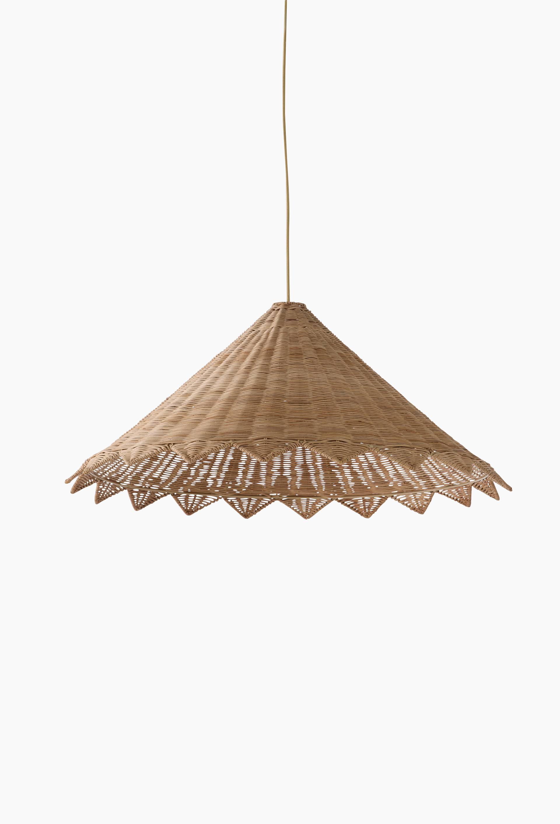 EXCLU WEB - Suspension naturelle, 50x70 cm, en rotin - MESTIZ x MONOPRIX, Beige clair, large image number 0