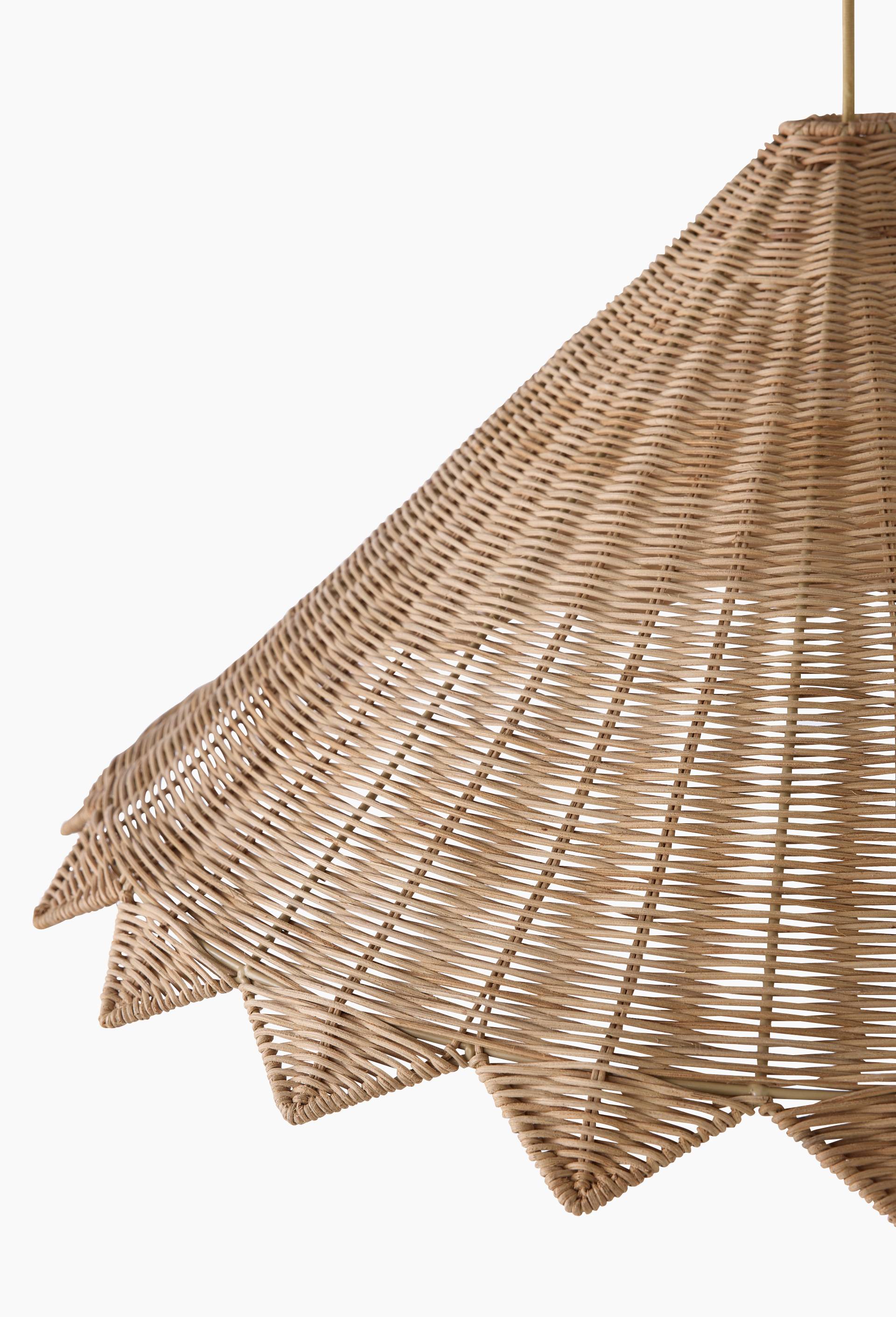 EXCLU WEB - Suspension naturelle, 50x70 cm, en rotin - MESTIZ x MONOPRIX, Beige clair, large image number 1