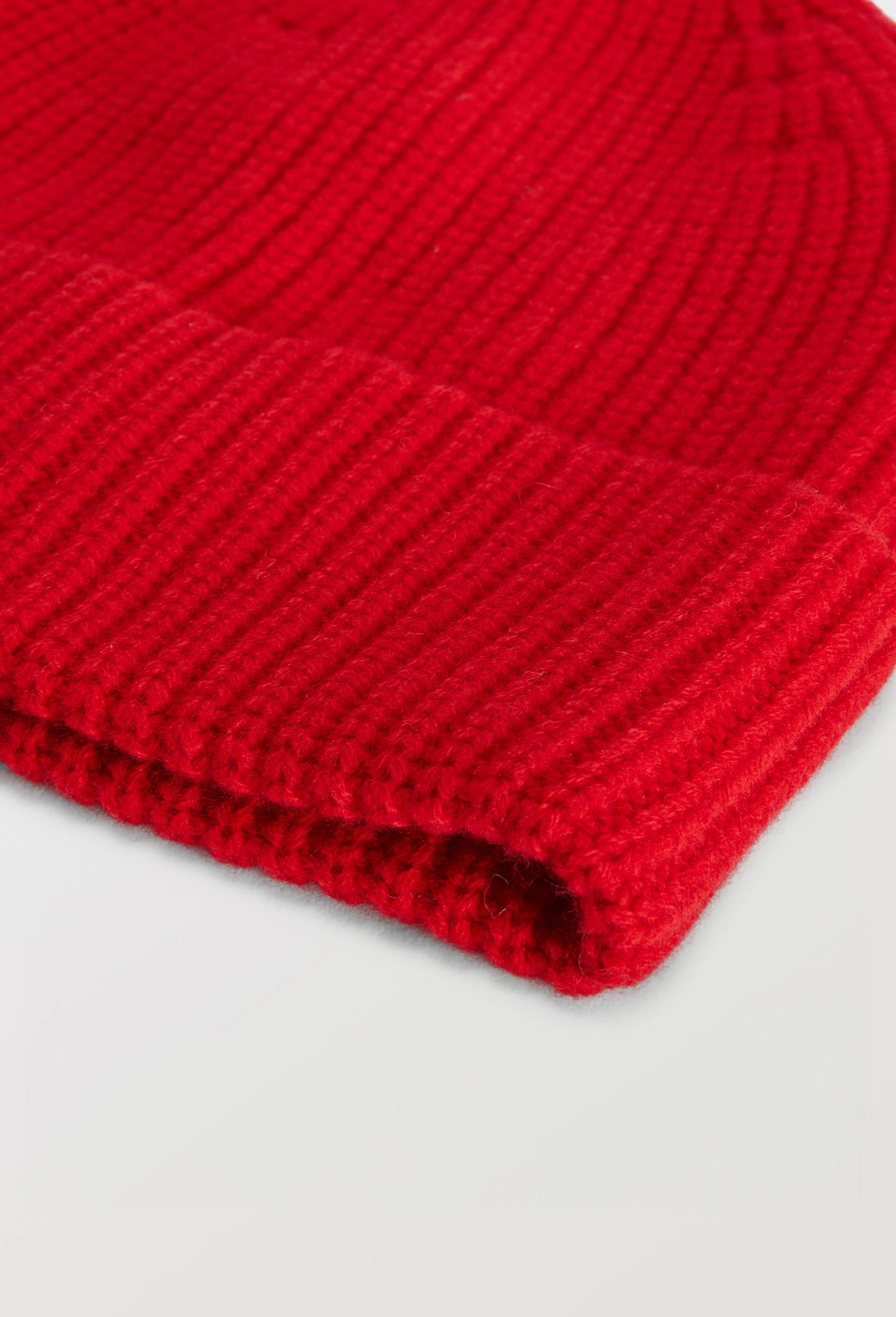 Bonnet c&ocirc;tel&eacute; en laine, Rouge, large image number 1.0