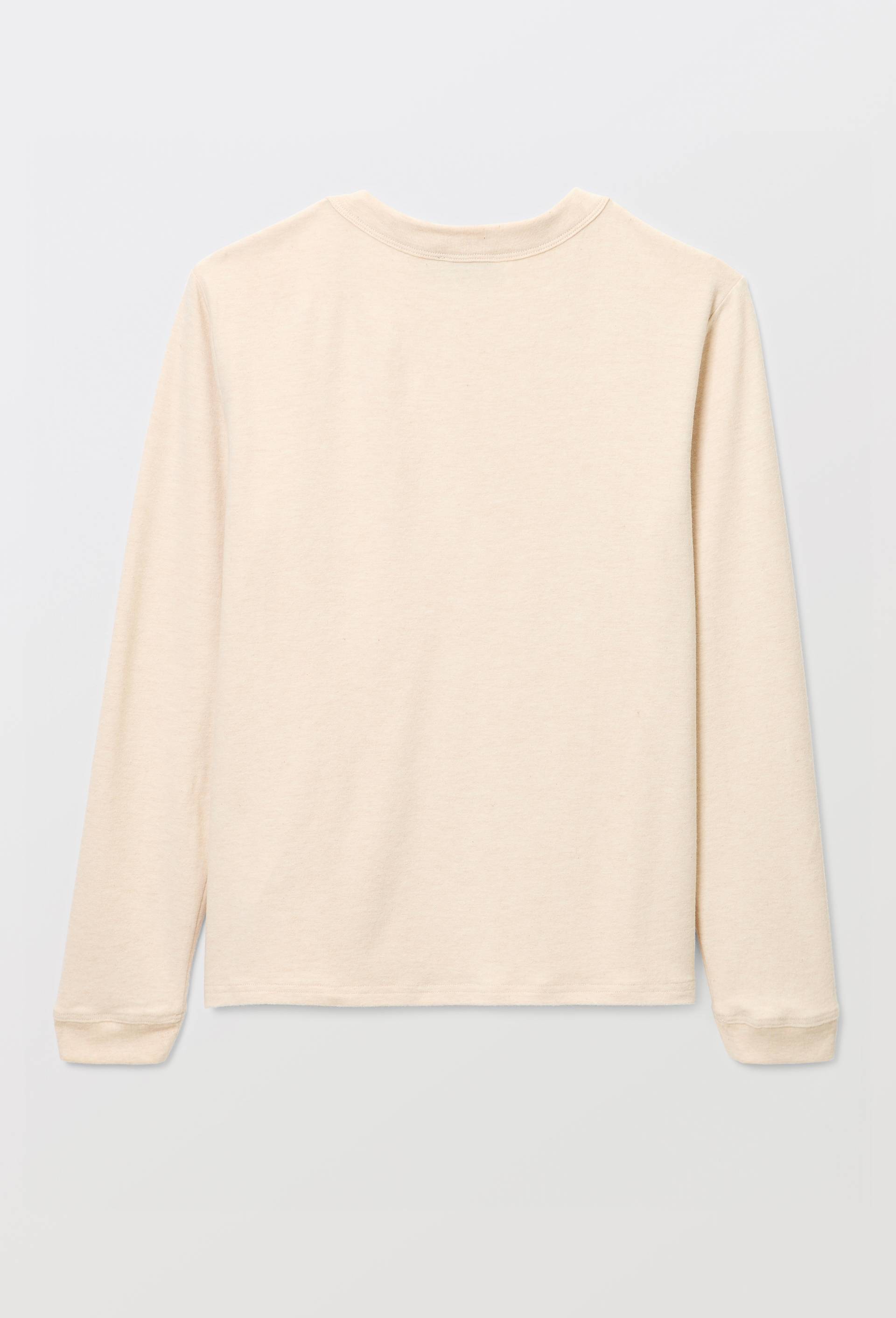 T-shirt boutonn&eacute; en coton et modal c&ocirc;tel&eacute;, Beige, large image number 3.0