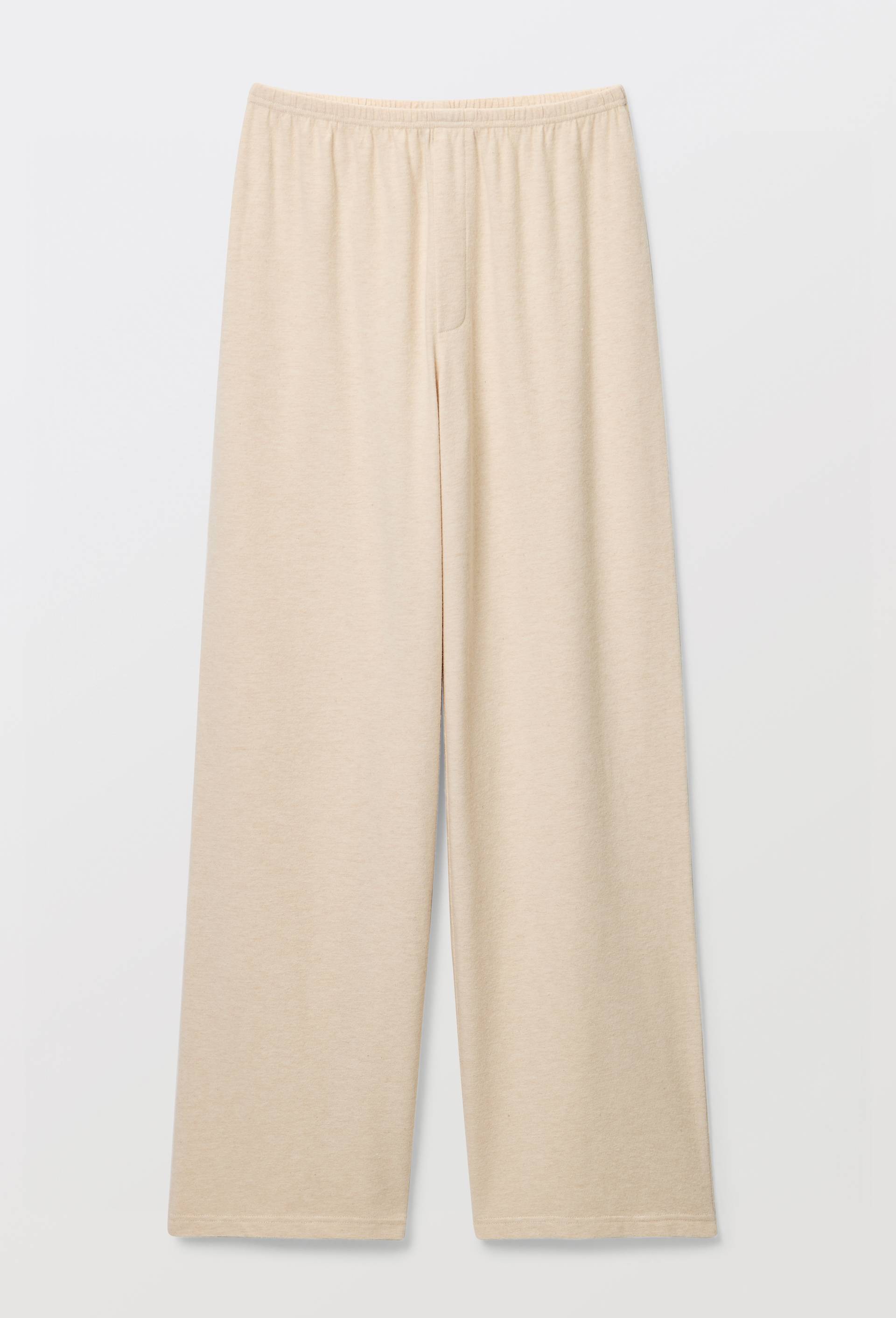 Pantalon de pyjama c&ocirc;tel&eacute; en coton et modal, Beige, large image number 2