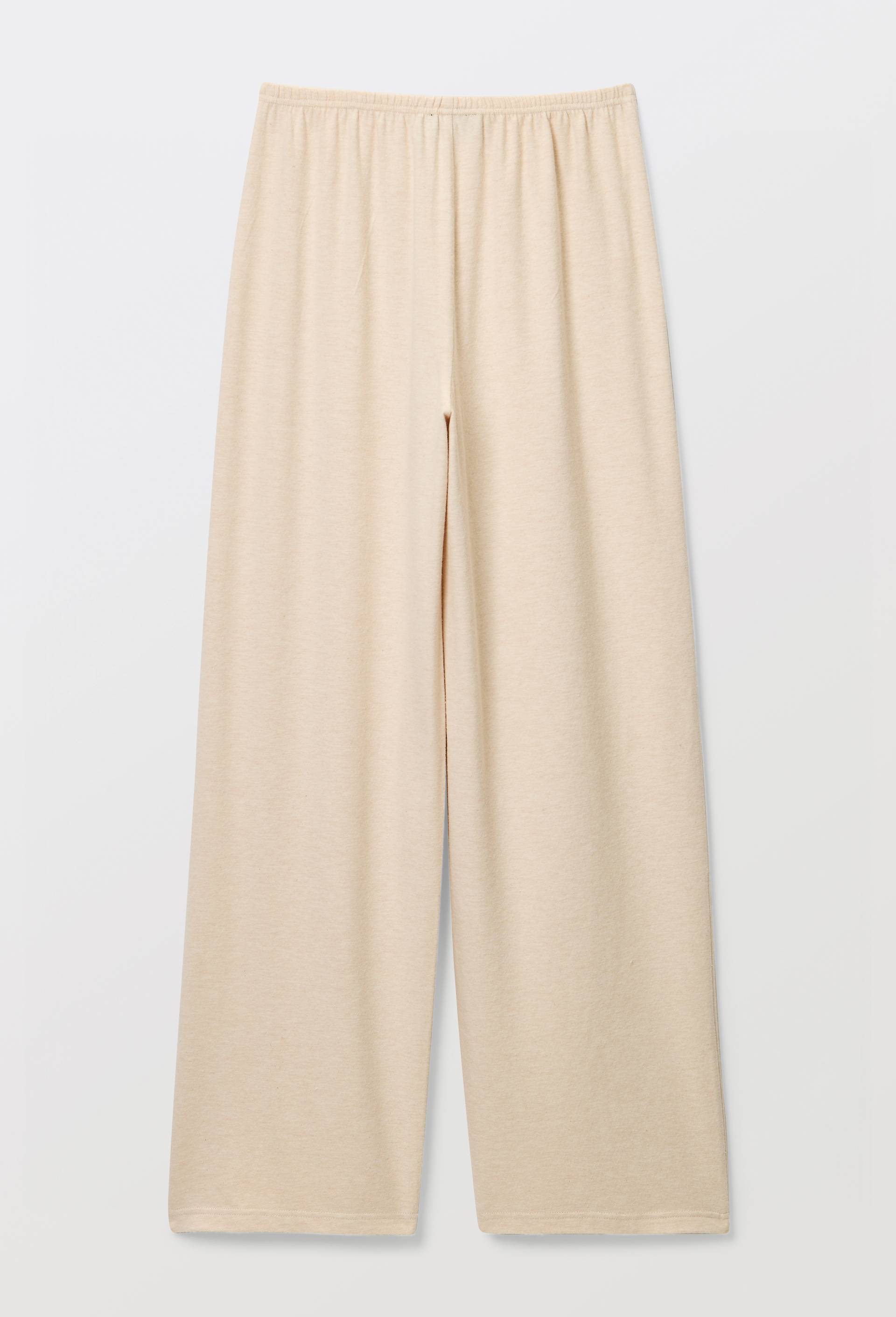 Pantalon de pyjama c&ocirc;tel&eacute; en coton et modal, Beige, large image number 3.0