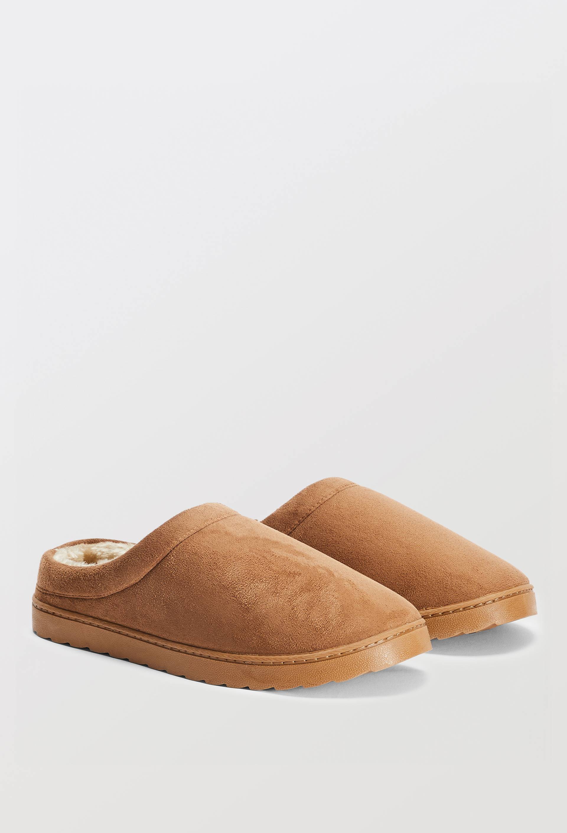 Mules fourr&eacute;es, Brun, large image number 0.0