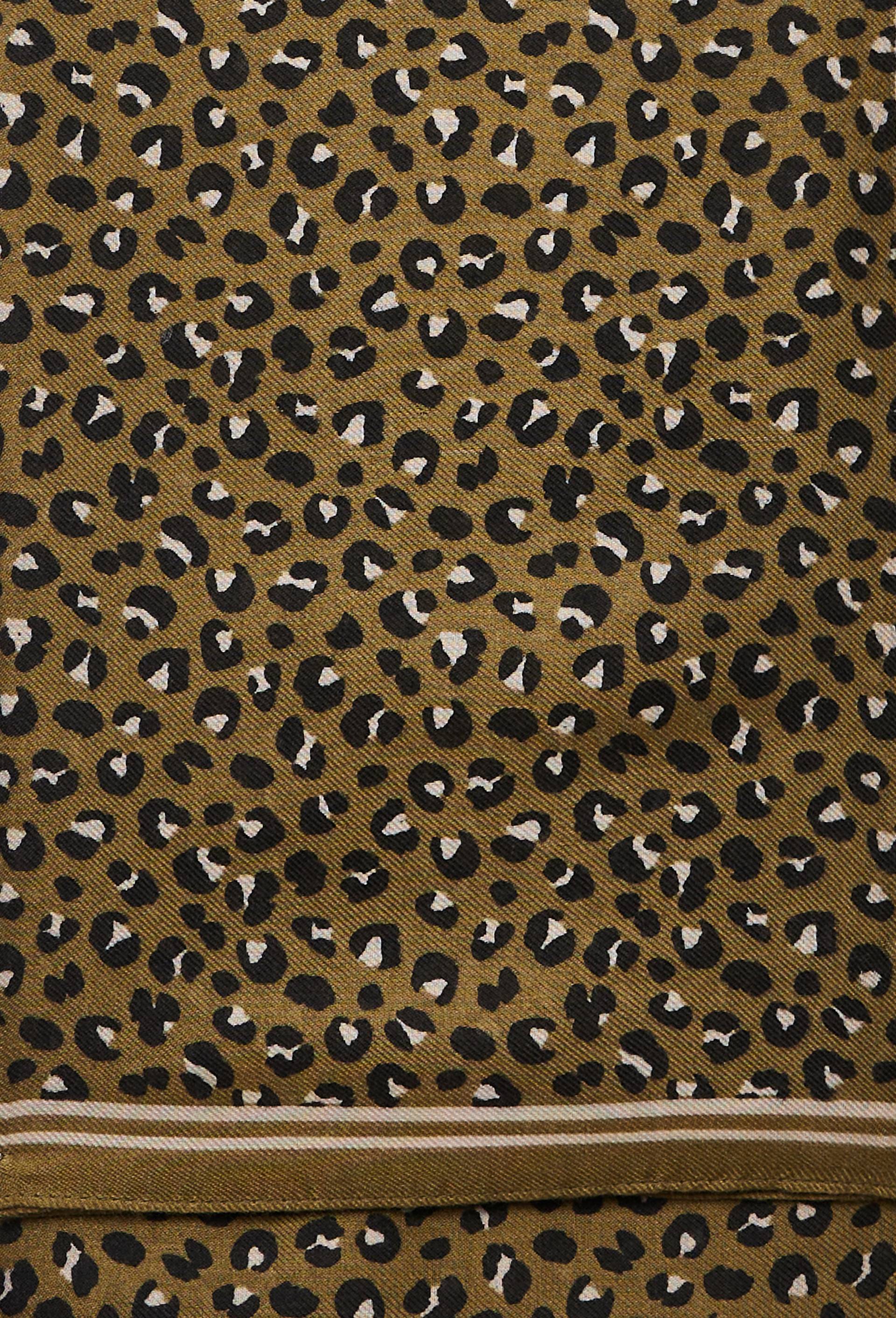 Echarpe imprim&eacute;e animalier, mati&egrave;re recycl&eacute;e, Vert fonc&eacute;, large image number 1