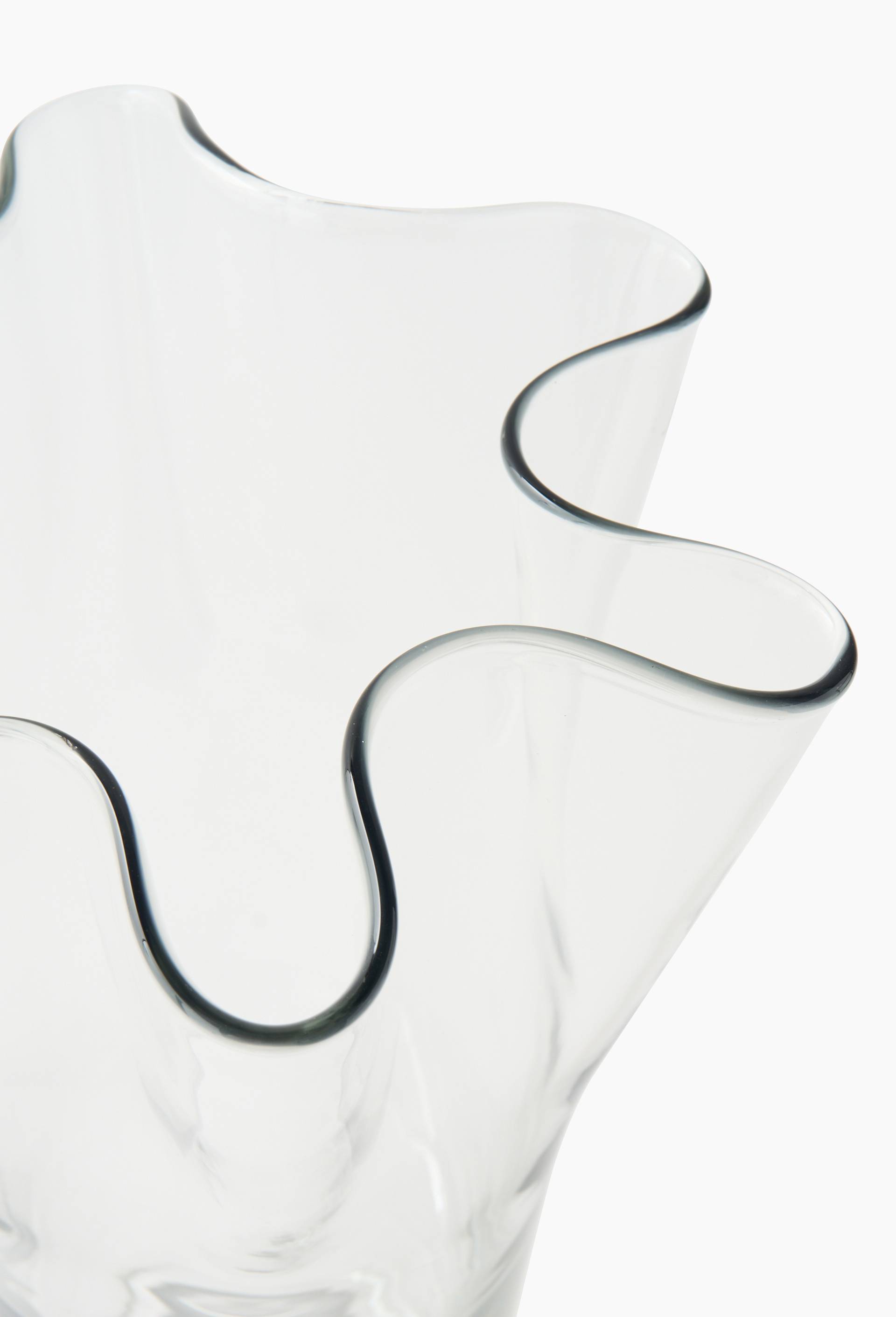Vase, 22xH33cm, en verre, Transparent, large image number 1