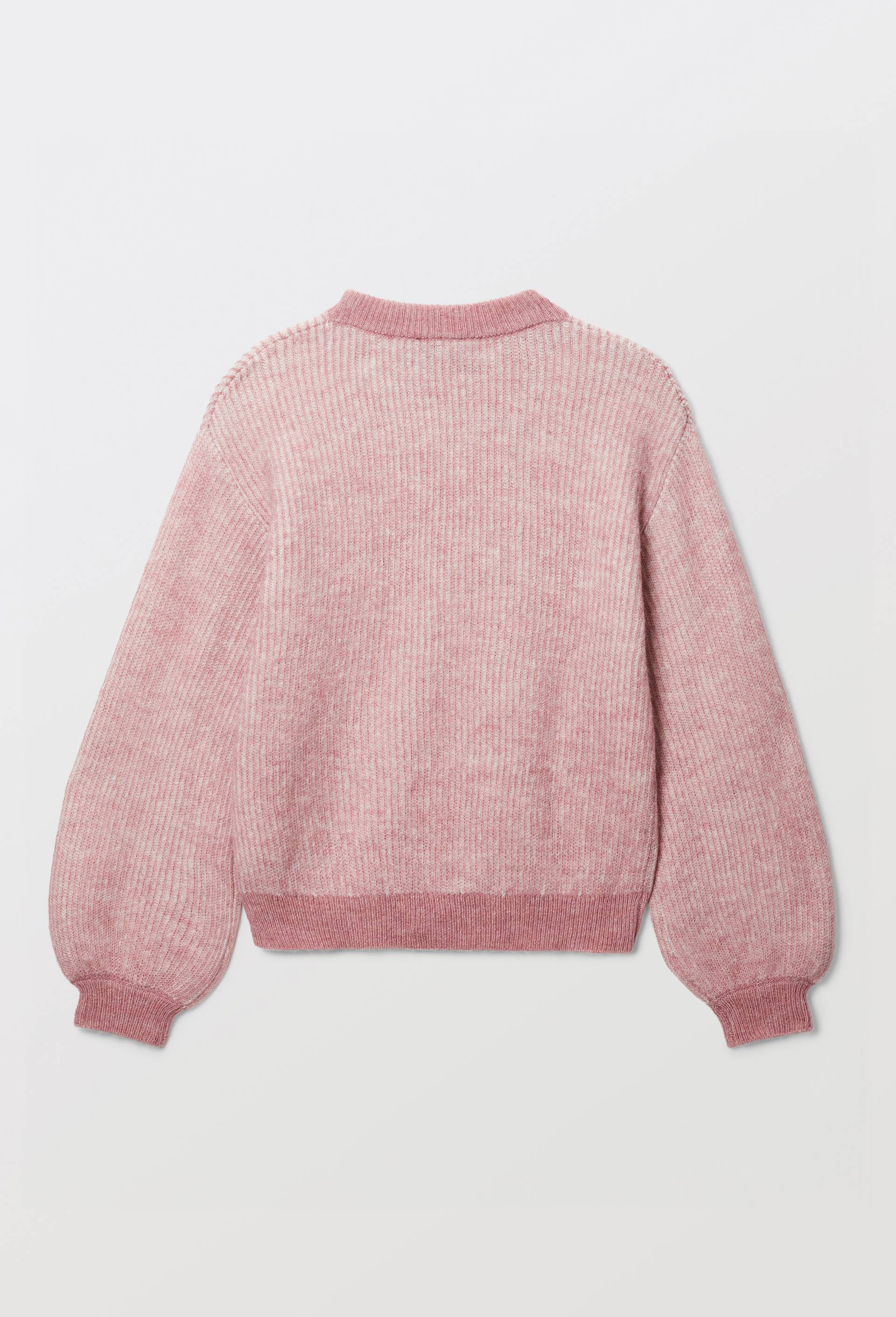 Pull col rond uni, Rose, large image number 3.0