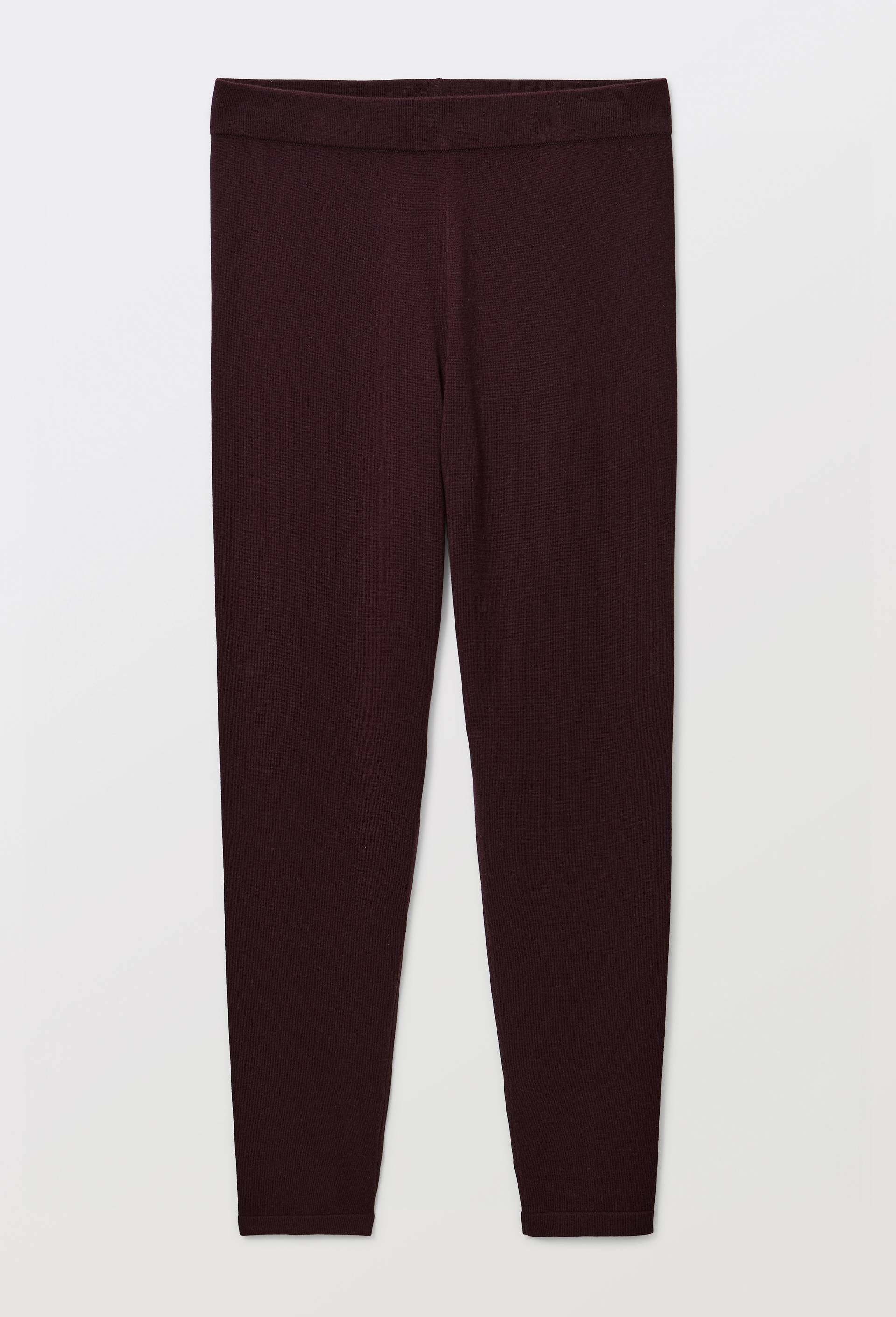 Pantalon uni en maille l&eacute;g&egrave;re, Brun fonc&eacute;, large image number 2